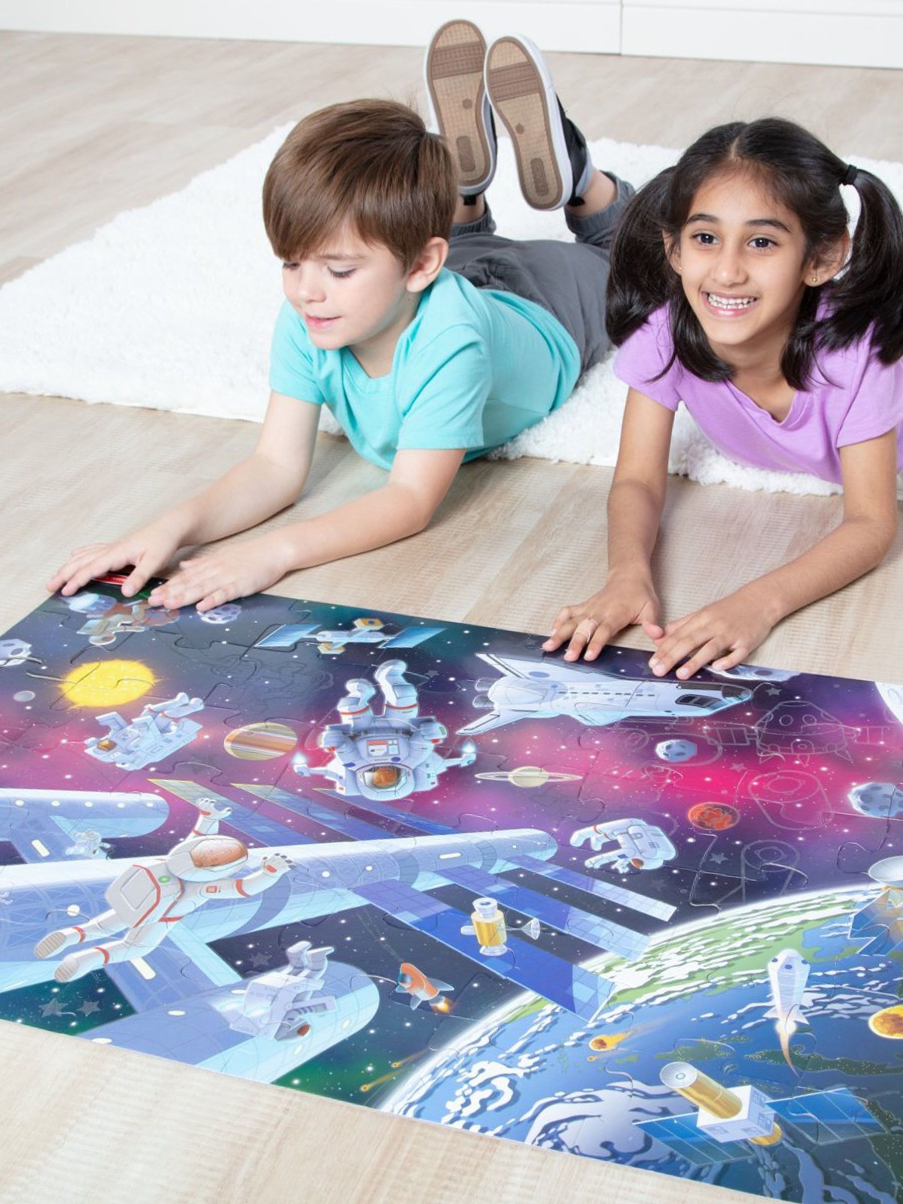 Melissa & Doug Outer Space Glow in the Dark Floor Puzzle - Image 1 of 2