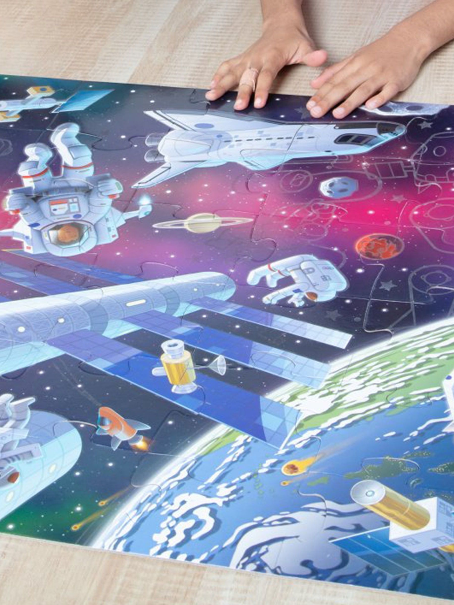 Melissa & Doug Outer Space Glow in the Dark Floor Puzzle - Image 2 of 2