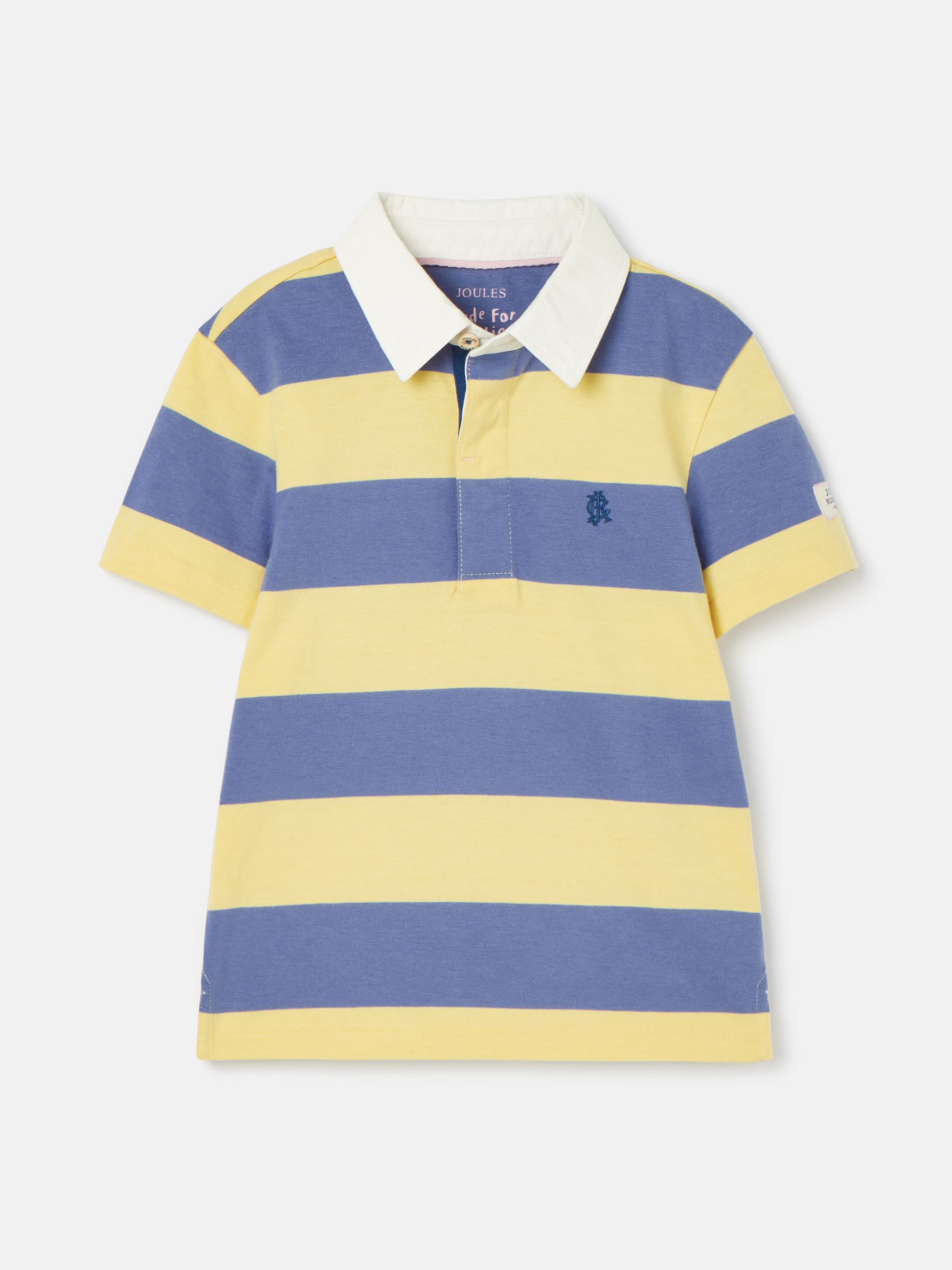 Ozzy Navy/Yellow Stripe Jersey Short Sleeve Rugby Shirt - Image 1 of 7