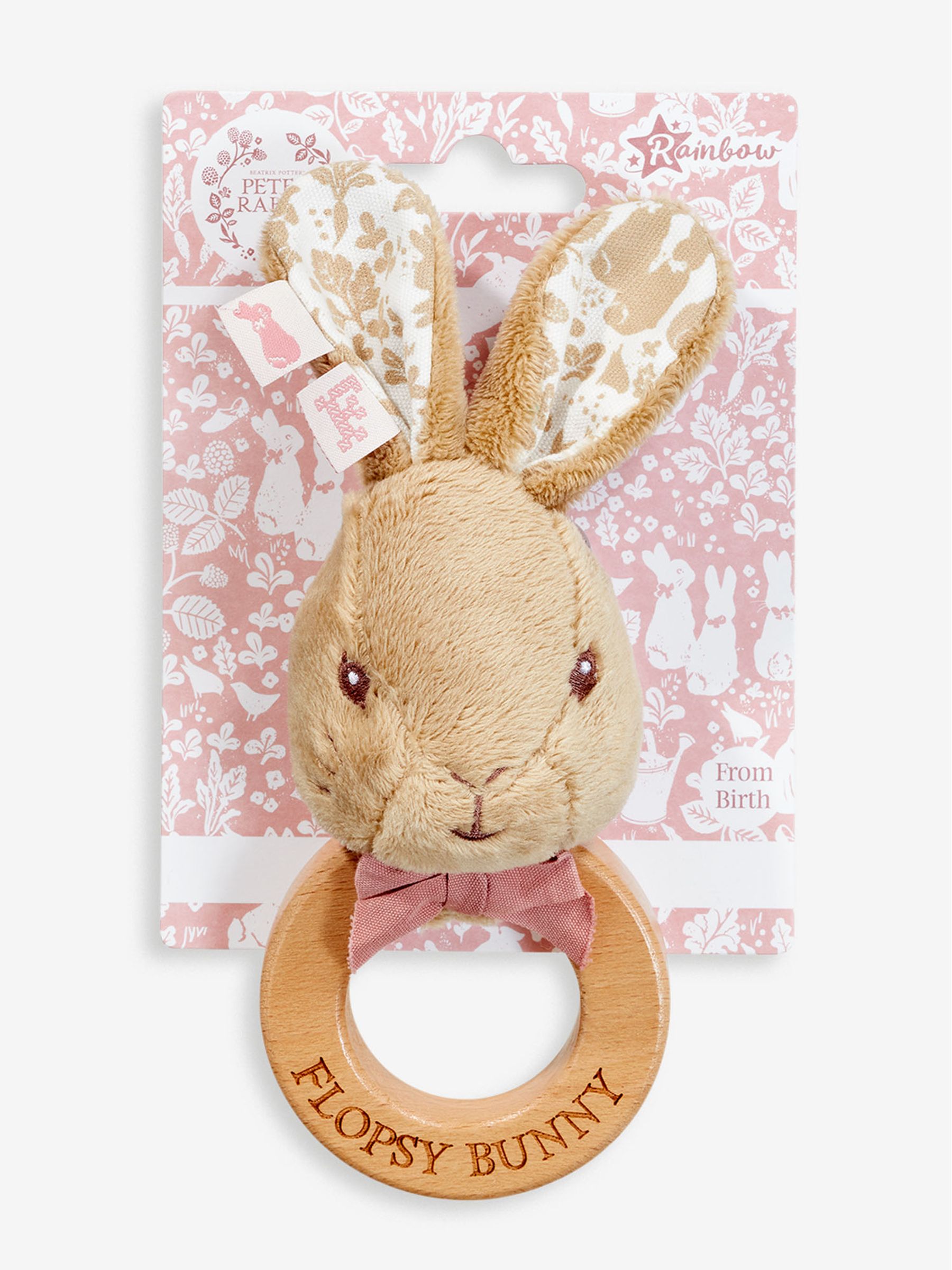 Signature Flopsy Bunny Wooden Ring Rattle - Image 1 of 6