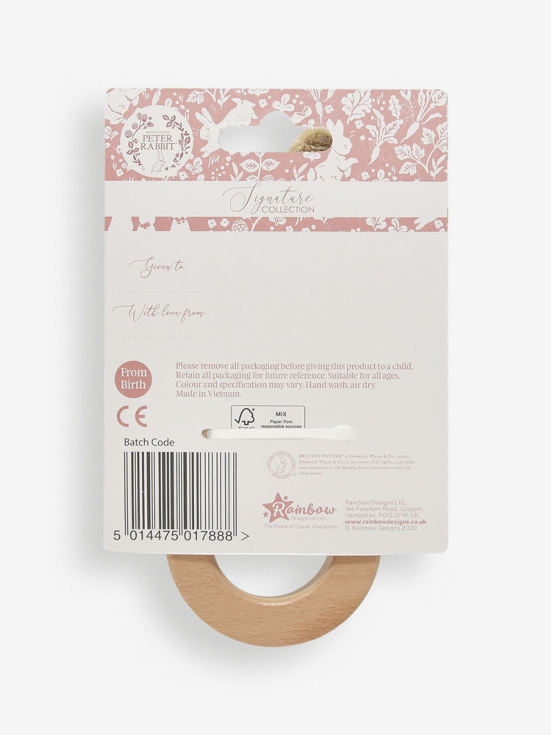 Signature Flopsy Bunny Wooden Ring Rattle - Image 2 of 6