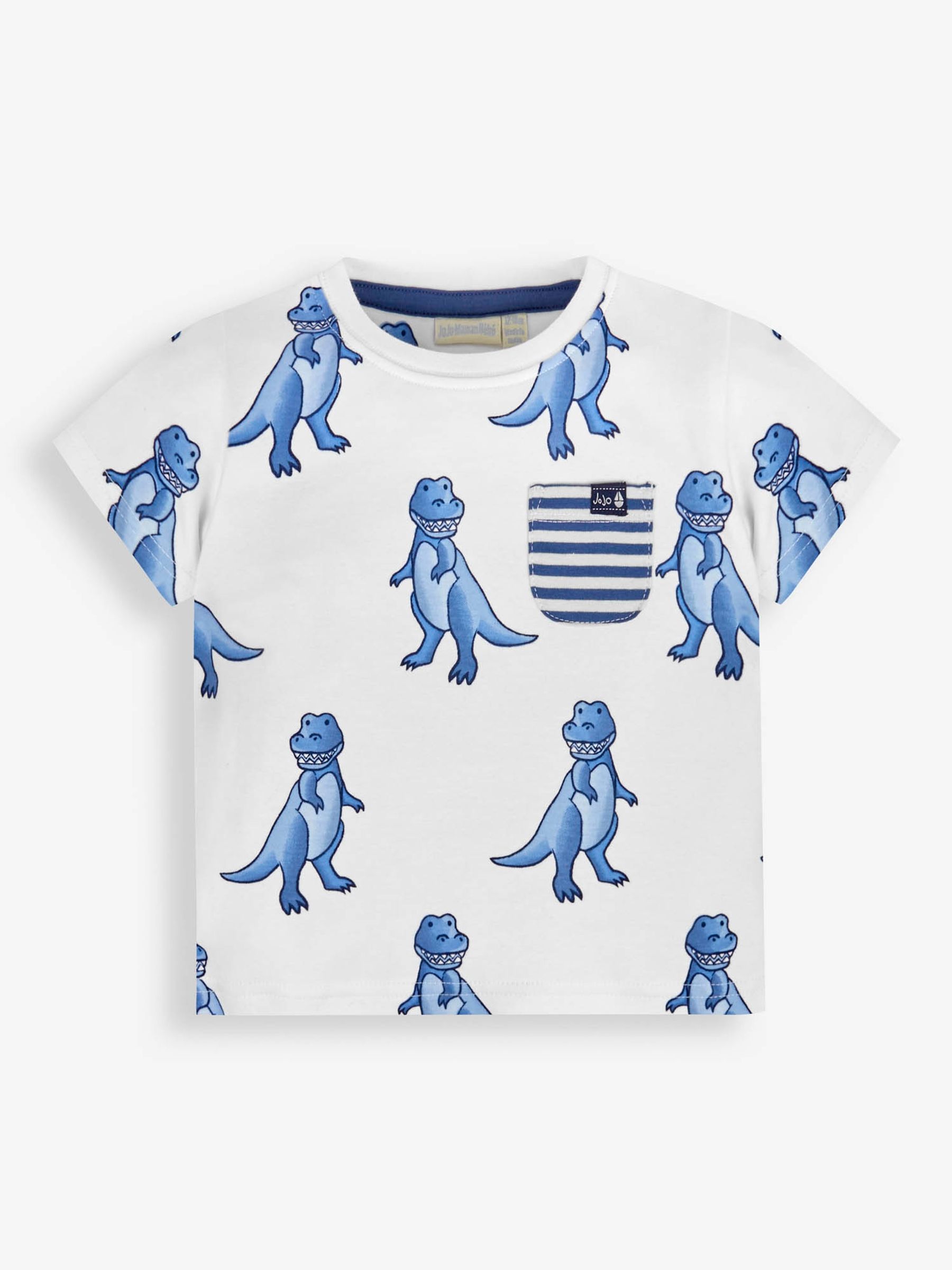 Ecru T-Rex Print Pocket T-Shirt - Image 1 of 2
