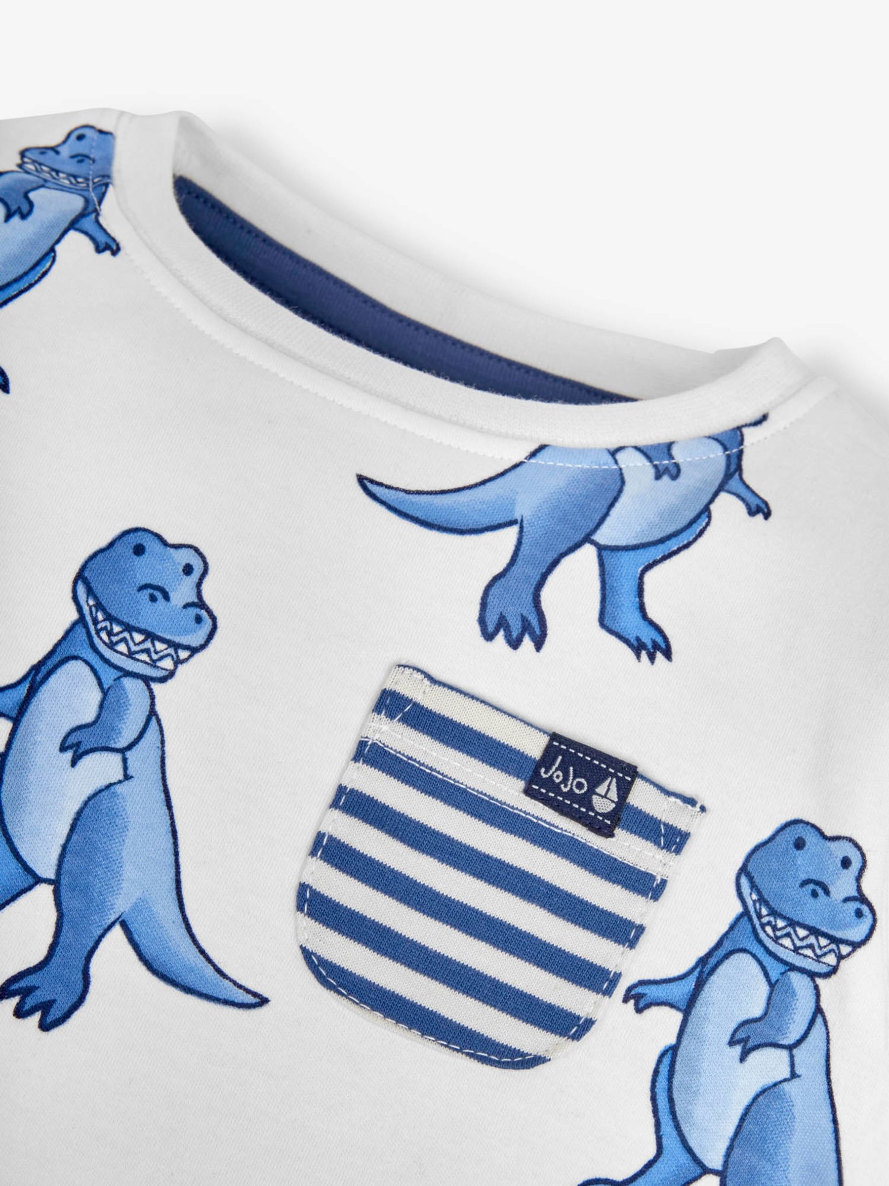 Ecru T-Rex Print Pocket T-Shirt - Image 2 of 2