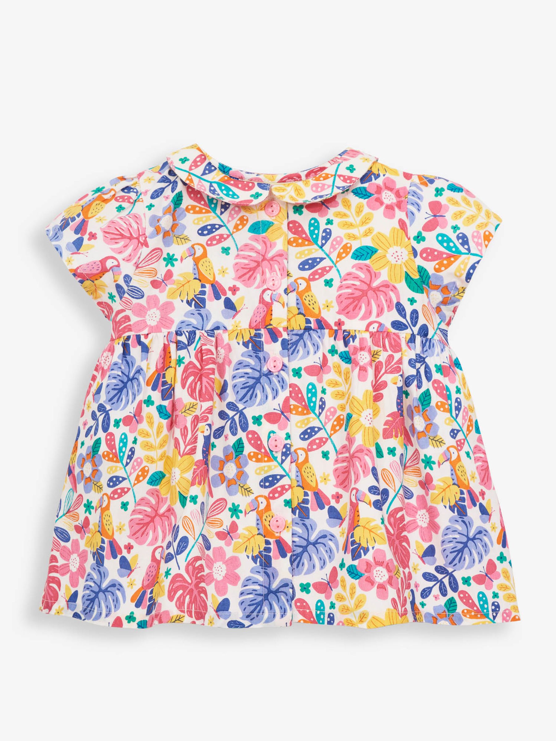 White Girls Tropical Peter Pan Collar Blouse - Image 1 of 4