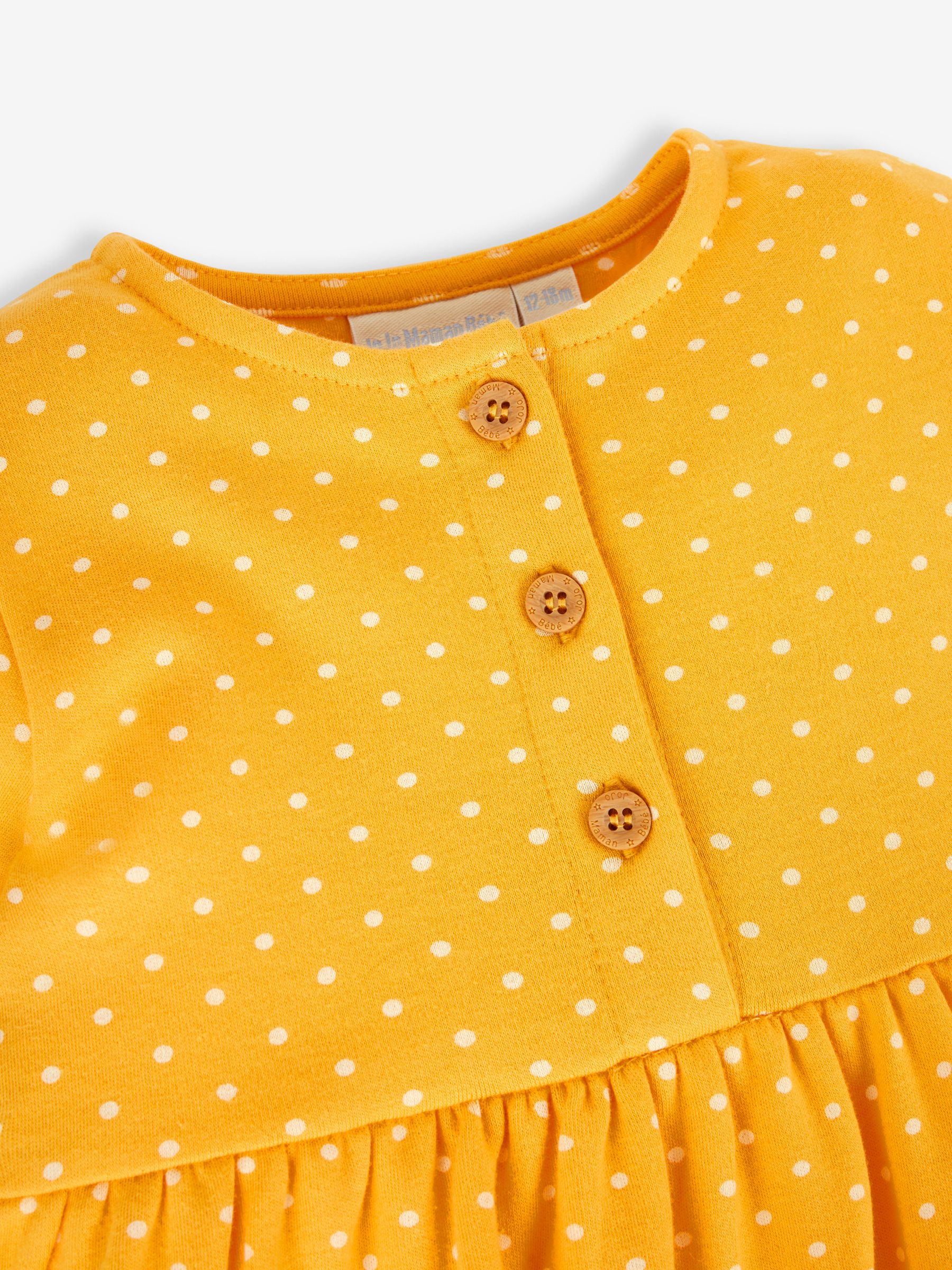 Mustard Yellow Duck Appliqué Button Front Dress - Image 2 of 3