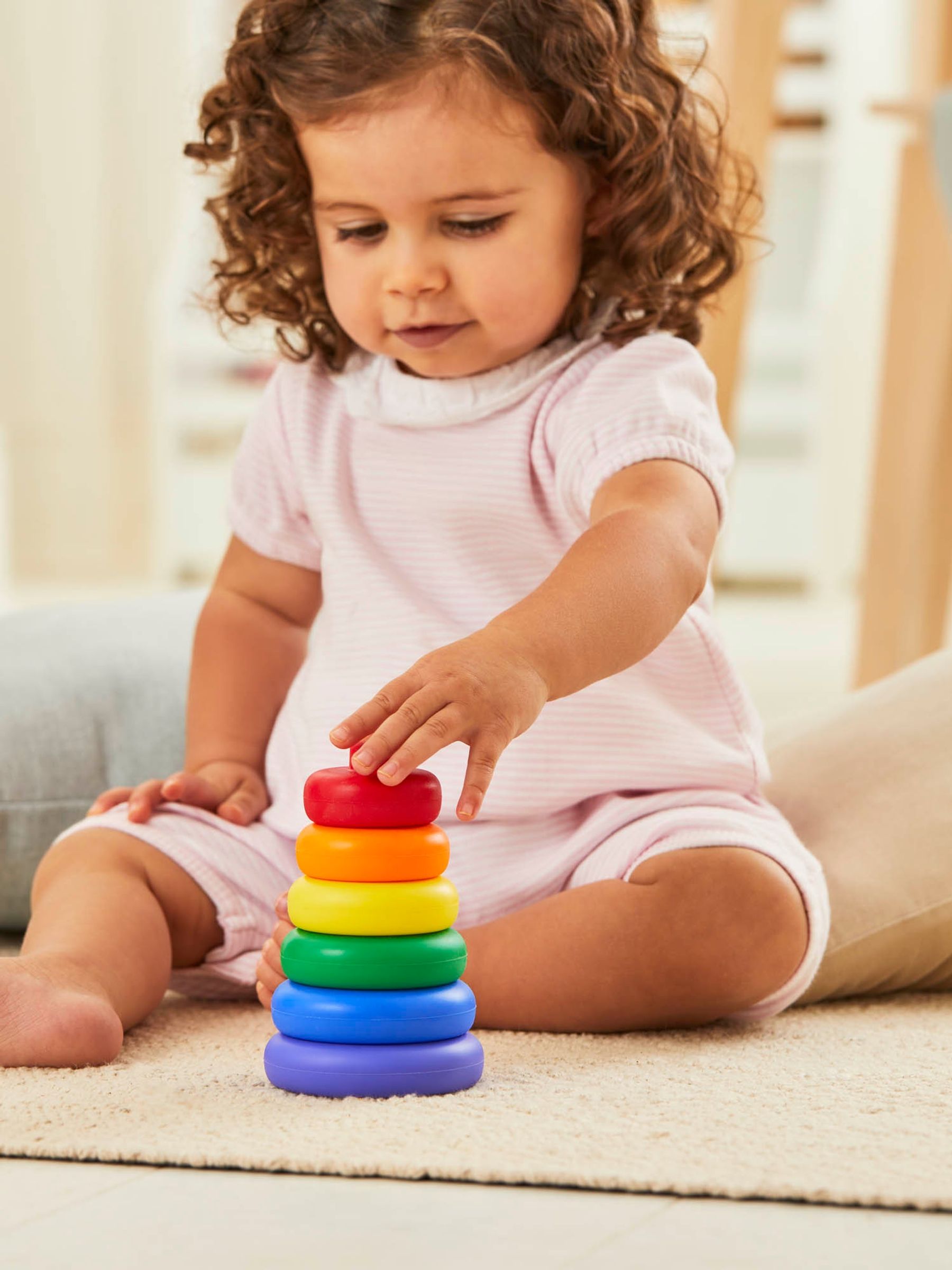 Silicone Rainbow Stacking Tower - Image 3 of 7