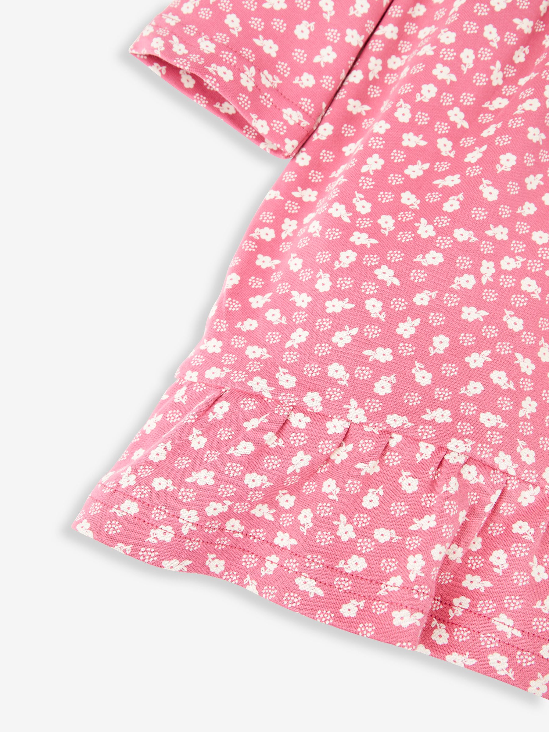 Rose Woodland Floral Smocked Jersey Dress With Broderie Collar - Image 3 of 3