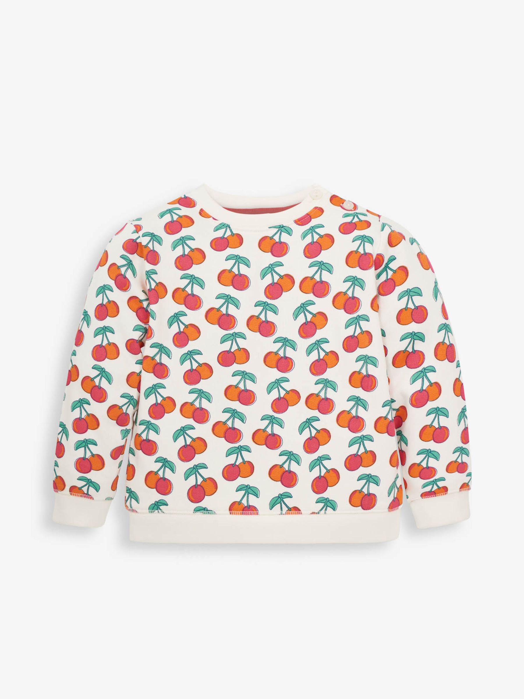 Cream Girls' Cream Cherry Print Sweatshirt - Image 1 of 3
