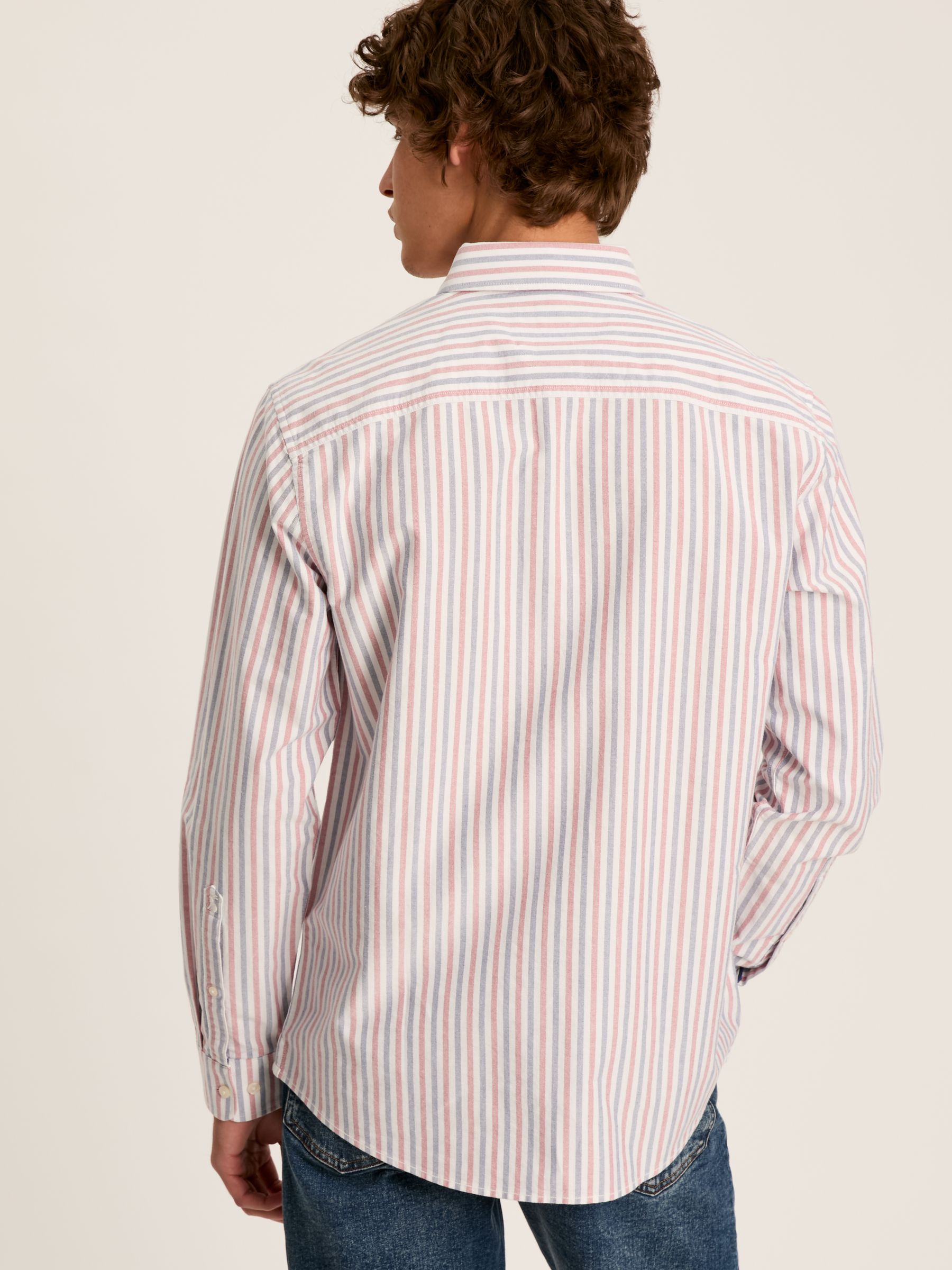 Oxford Red/Blue Striped Classic Fit Shirt - Image 2 of 6