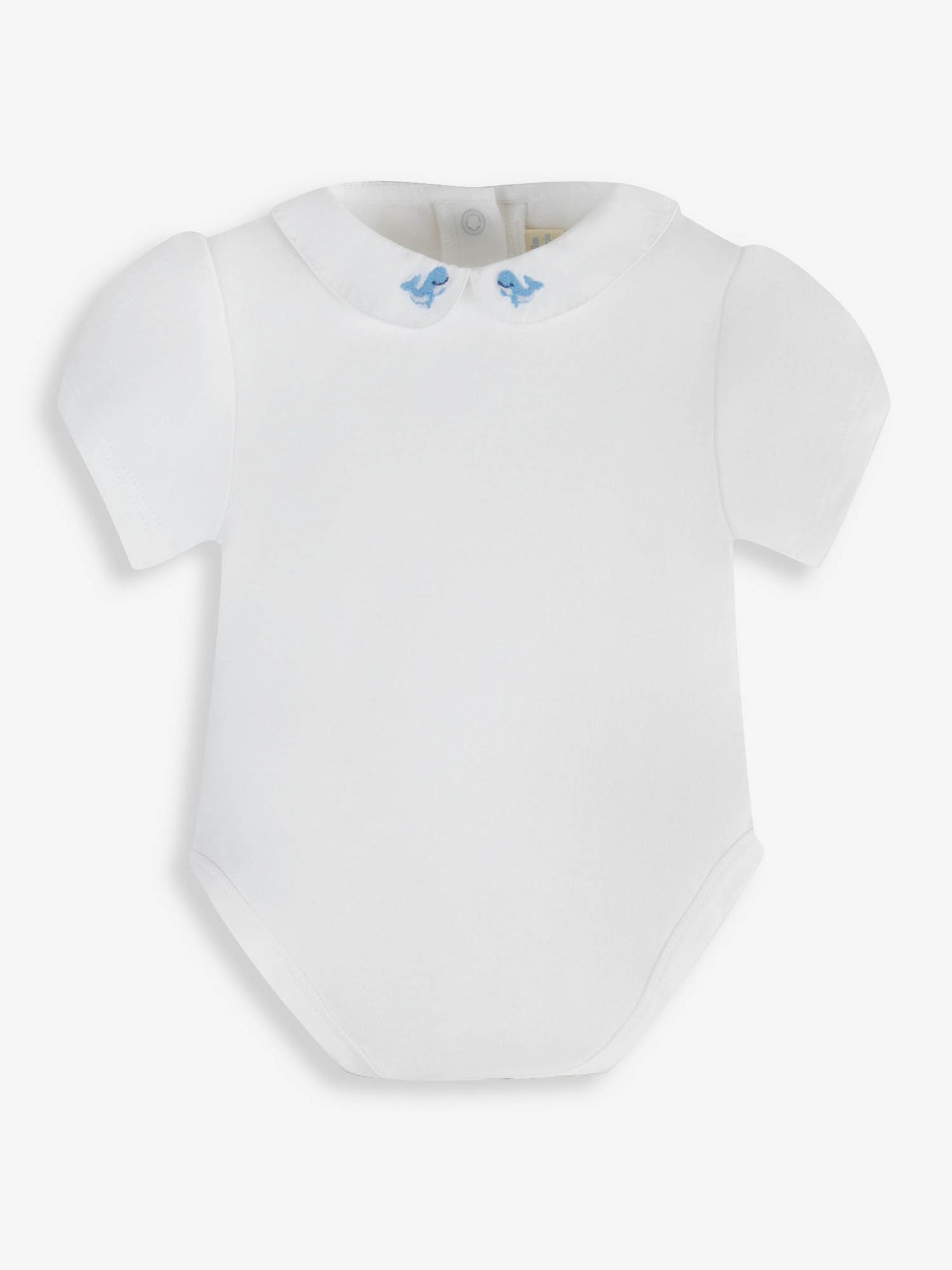 Navy 2-Piece Whale Embroidered Dungarees & Body Set - Image 3 of 4