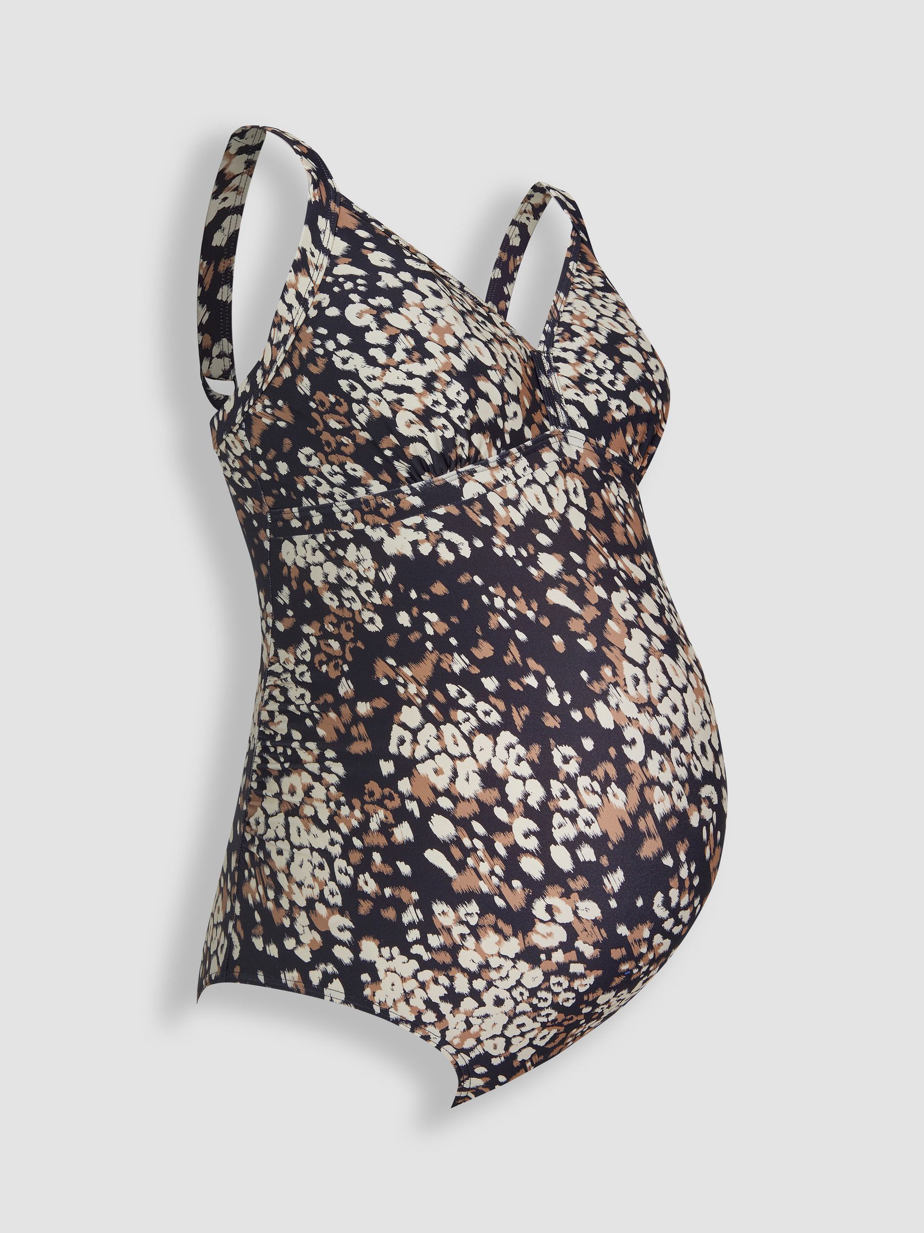 Black Animal Print Maternity Swimsuit - Image 2 of 3