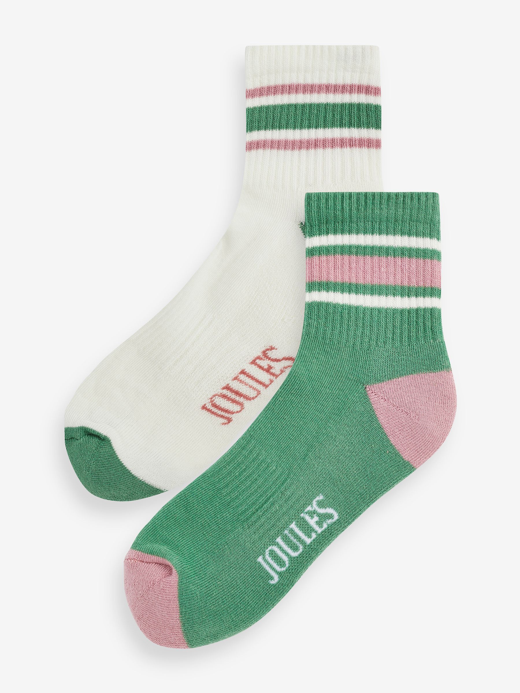 Women's Volley Green & White 2 Pack Tennis Socks (size 4-8) - Image 1 of 4