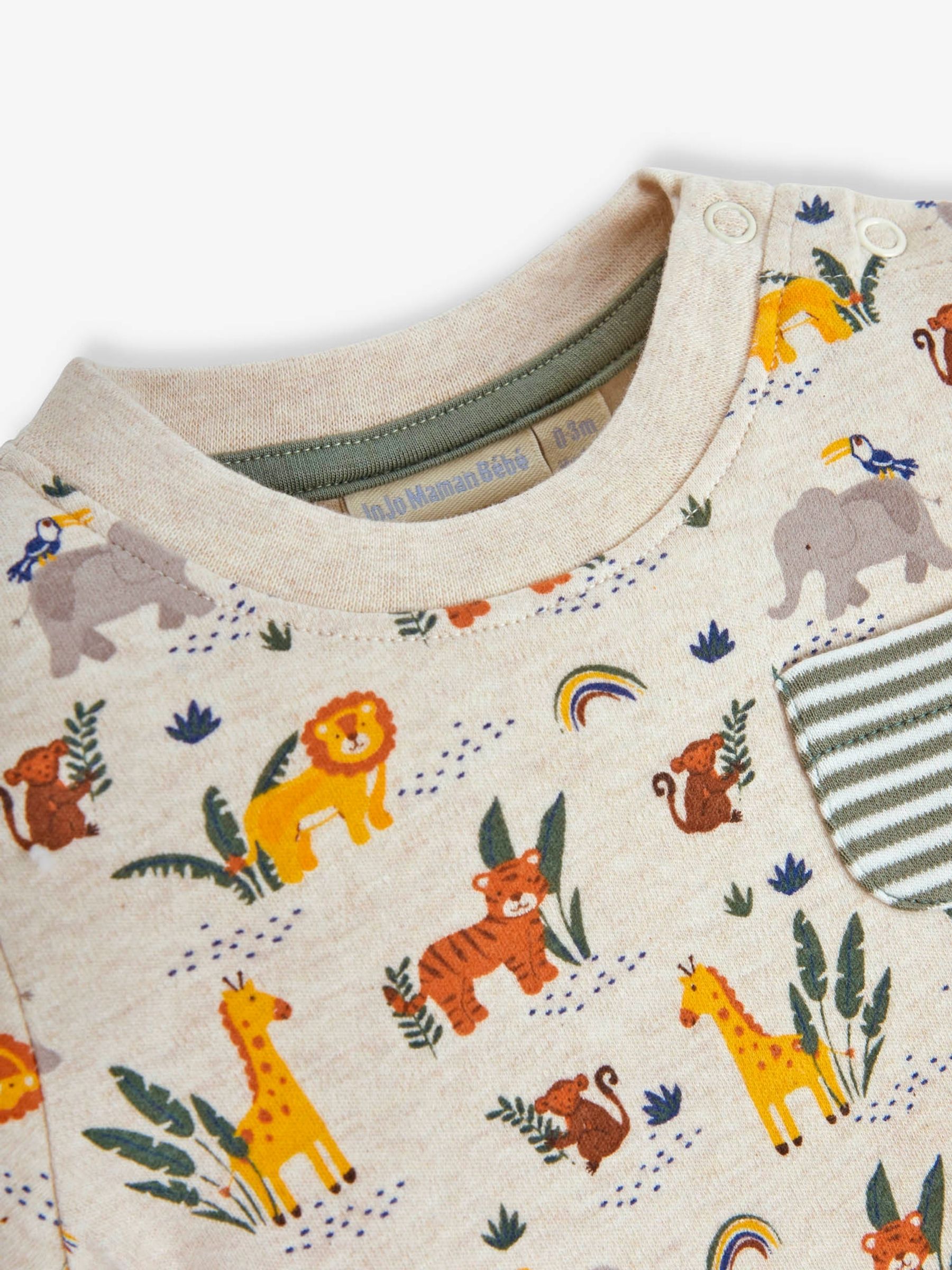 Ecru 2-Piece Giraffe Print T-Shirt & Shorts Set - Image 4 of 6