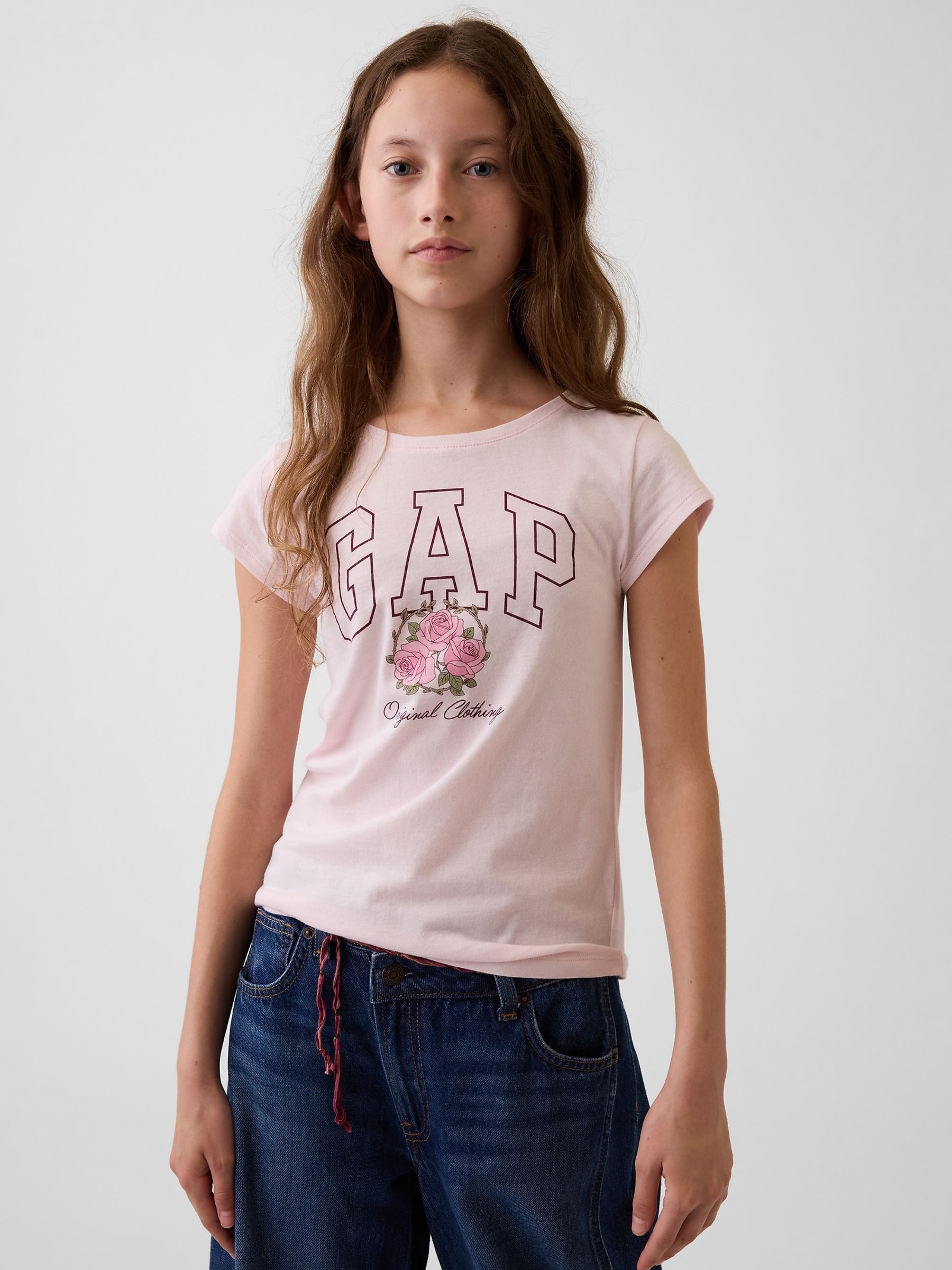 Light Pink Graphic Short Sleeve T-Shirt - Image 1 of 4
