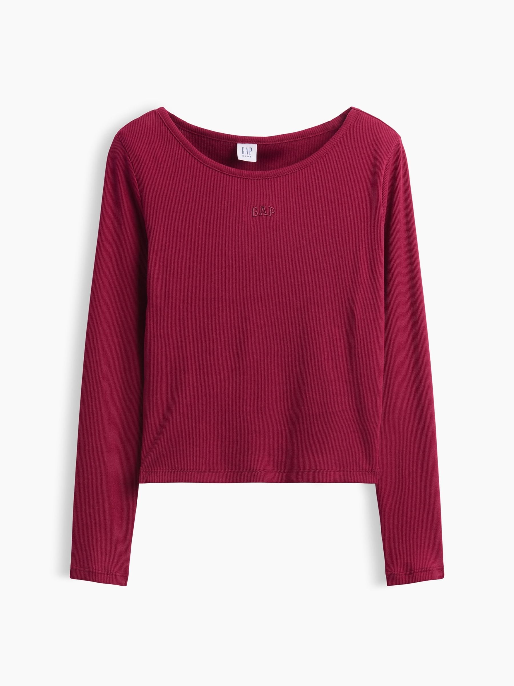 Burgundy Red Mini Logo Long Sleeve T-Shirt - Image 3 of 4