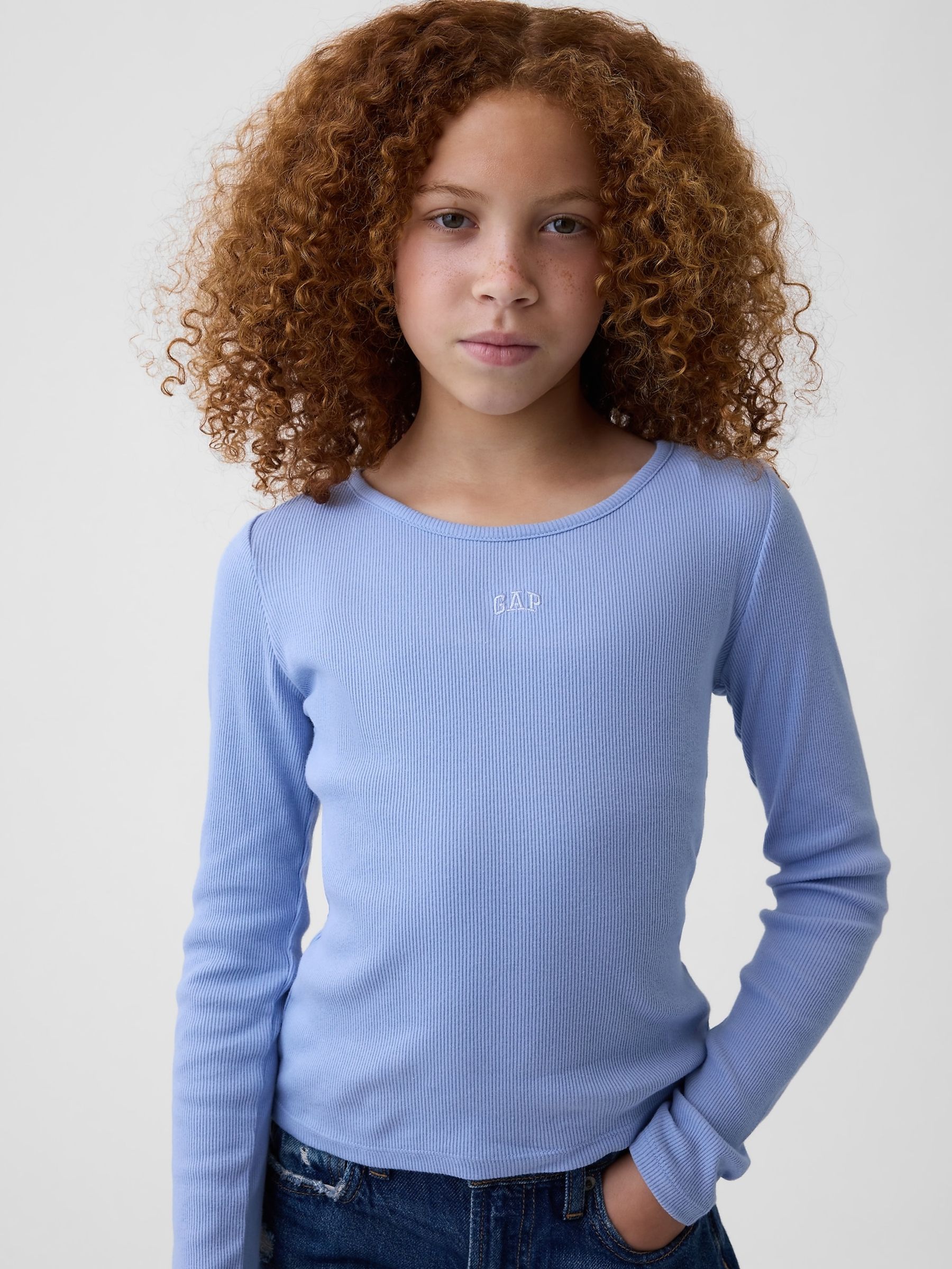 Blue Mini Logo Long Sleeve T-Shirt - Image 1 of 4
