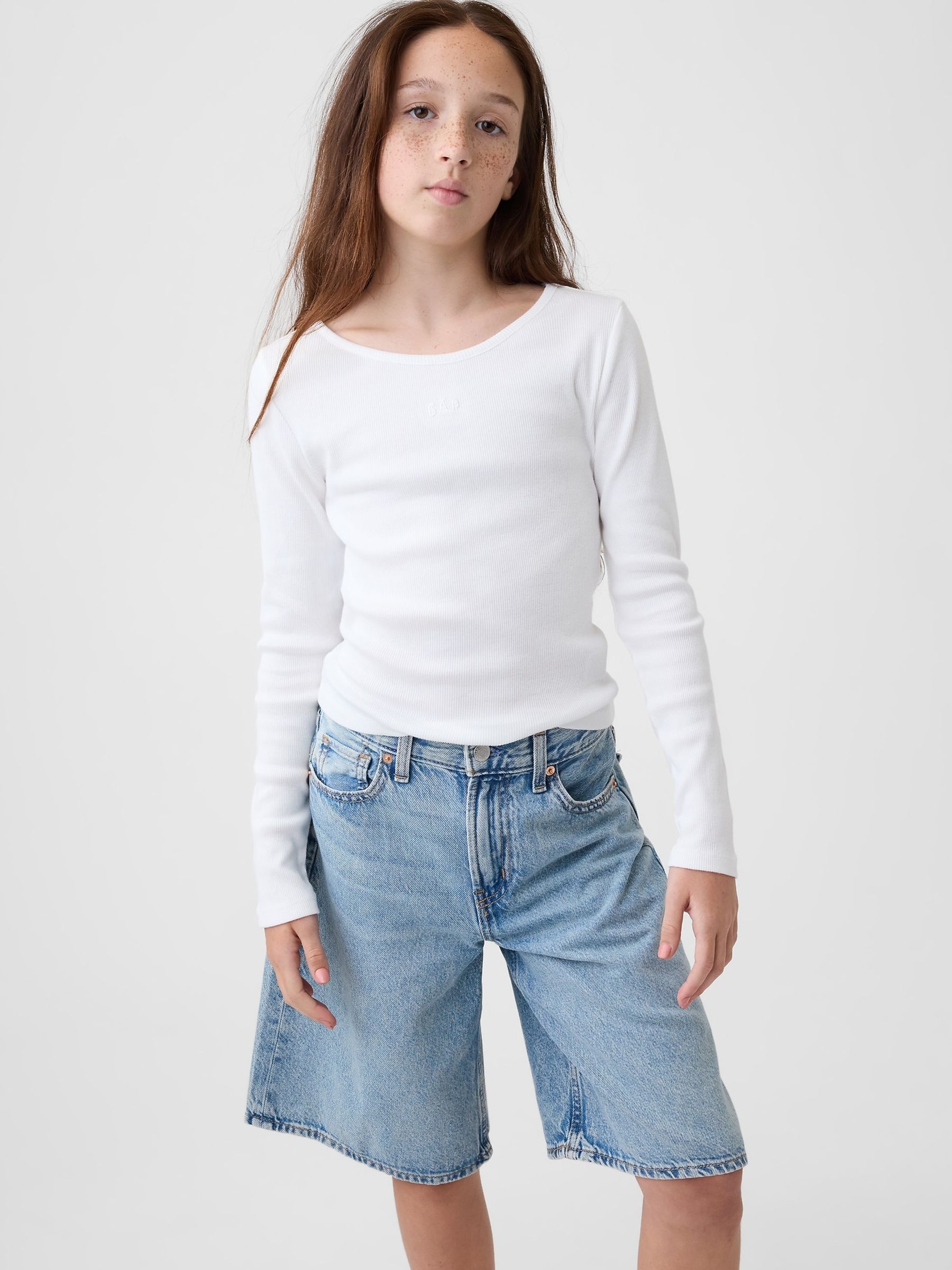 White Mini Logo Long Sleeve T-Shirt - Image 1 of 4