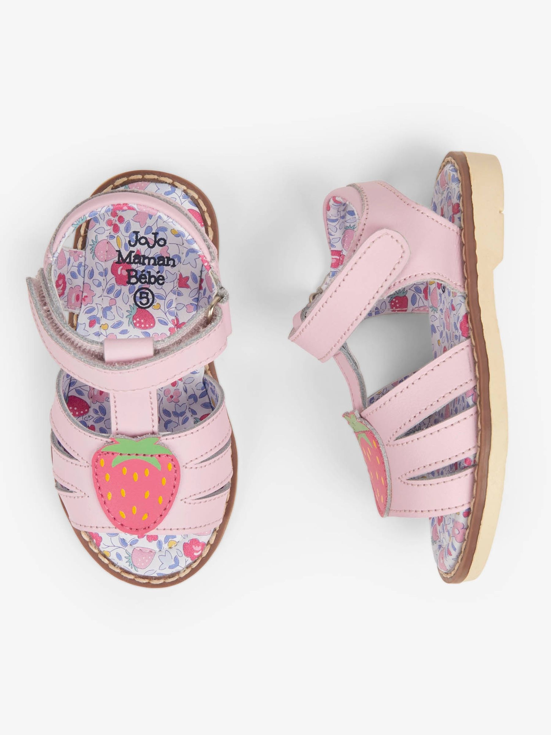Pink Strawberry Appliqué Sandals - Image 6 of 10