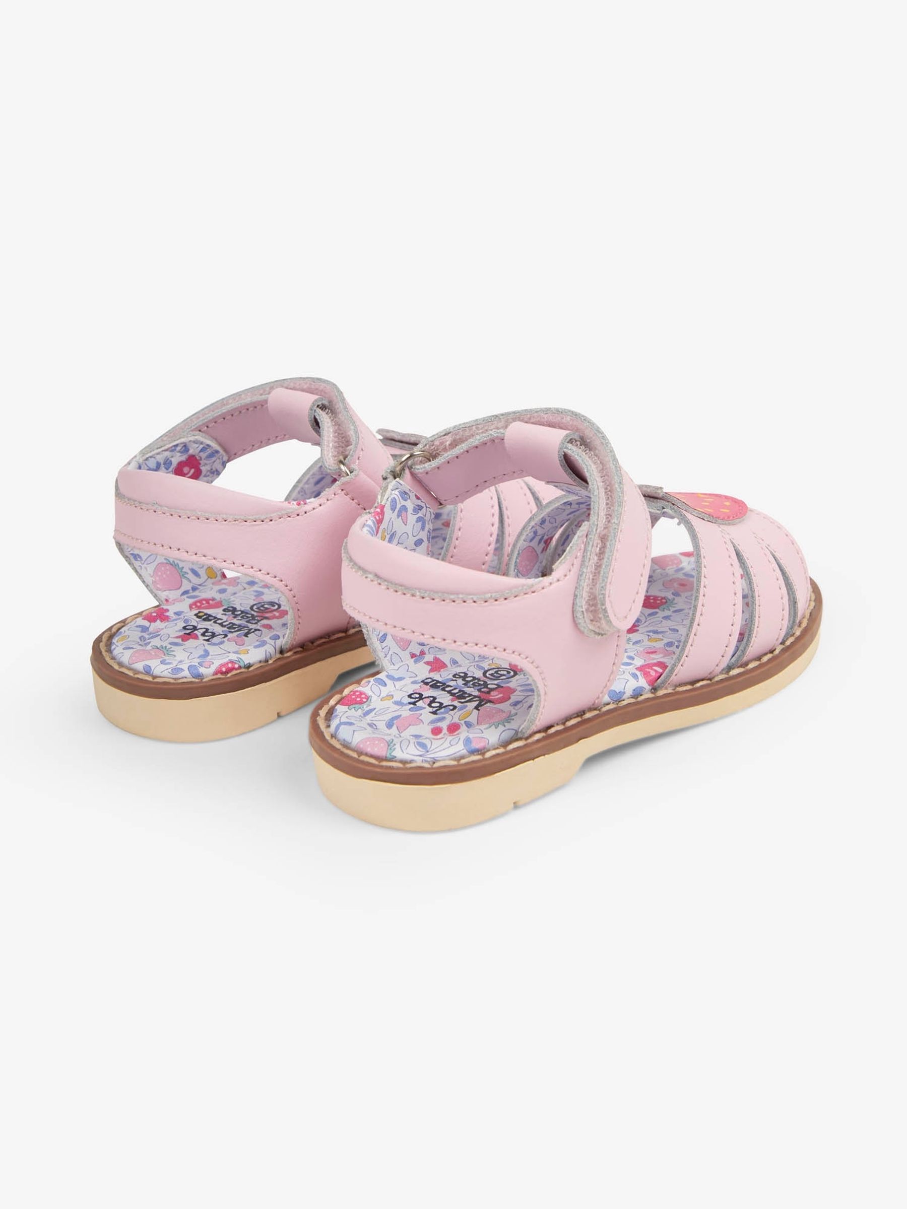 Pink Strawberry Appliqué Sandals - Image 7 of 10