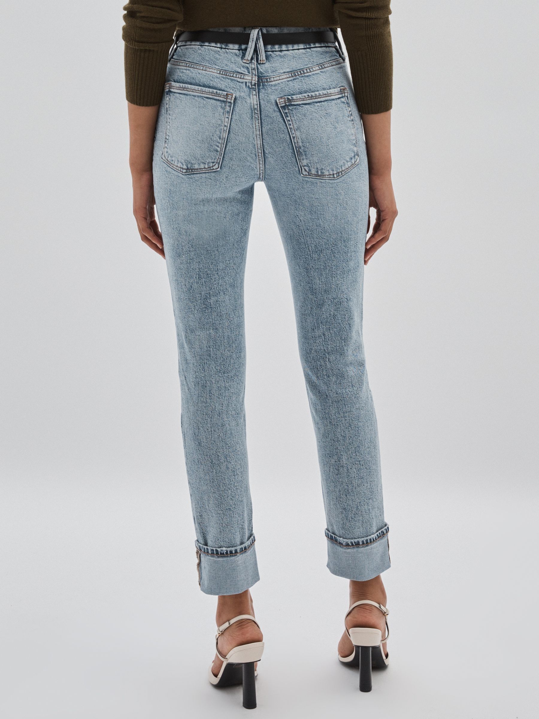 Cropped Denim Jeans in Mid Blue - Image 5 of 6