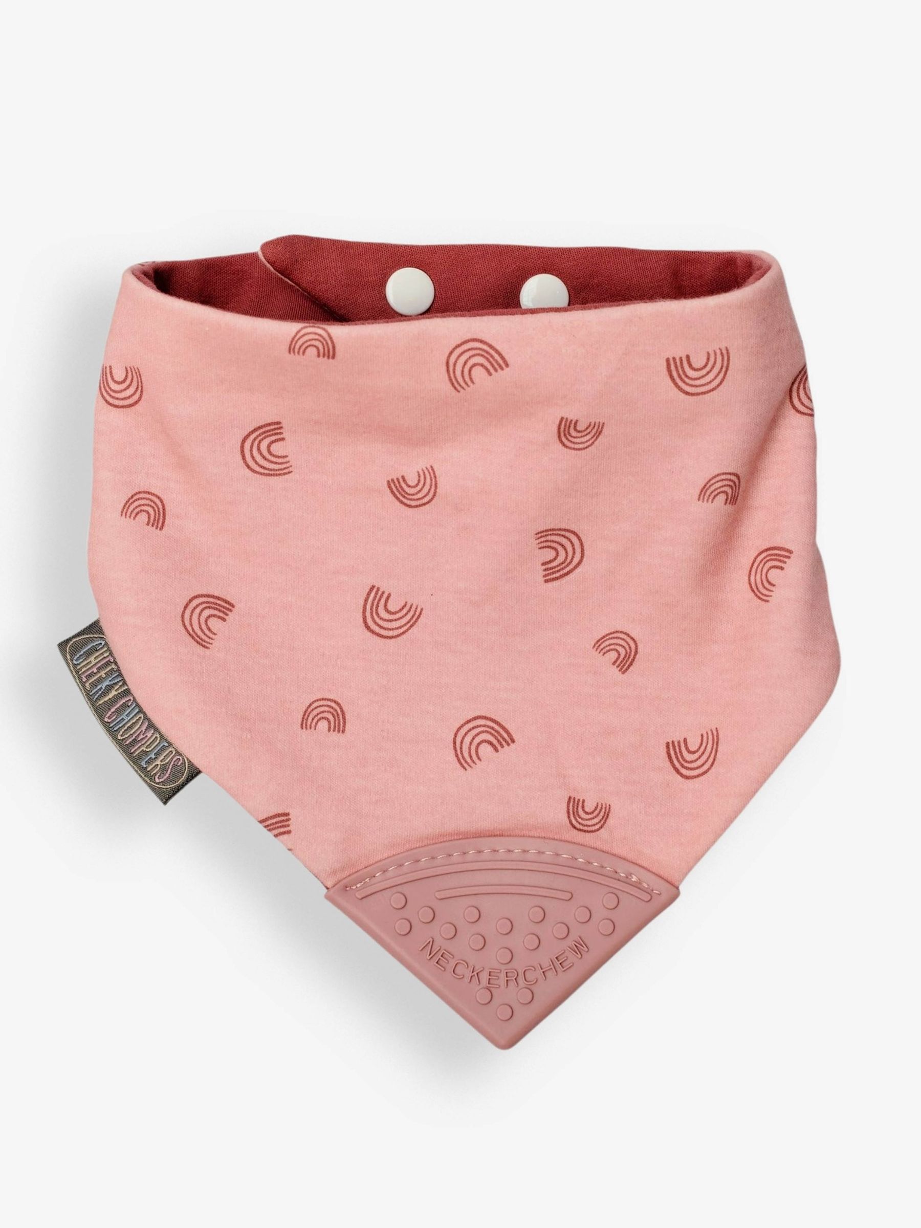 Cheeky Chompers Rainbow Rose Teething Dribble Bib - Image 1 of 6