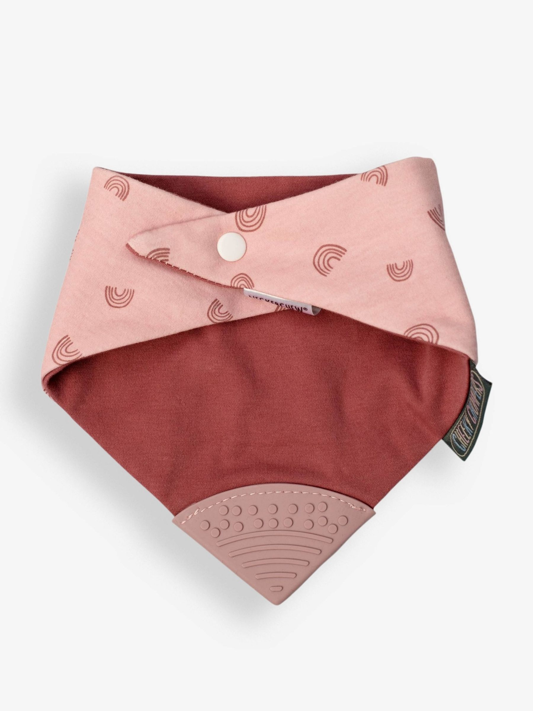 Cheeky Chompers Rainbow Rose Teething Dribble Bib - Image 2 of 6