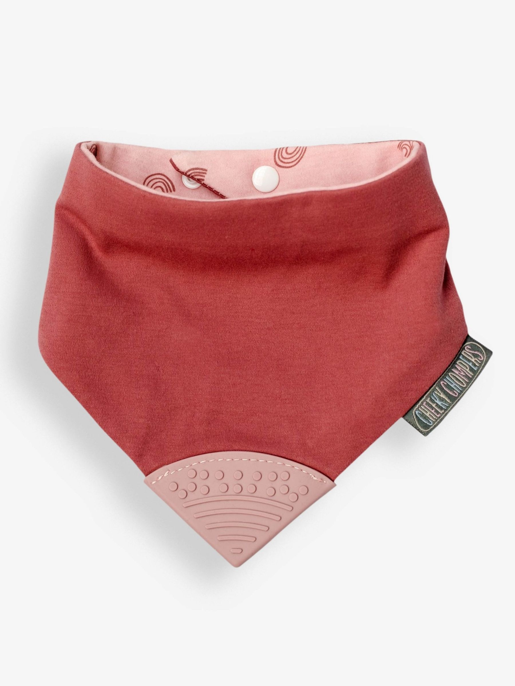 Cheeky Chompers Rainbow Rose Teething Dribble Bib - Image 3 of 6