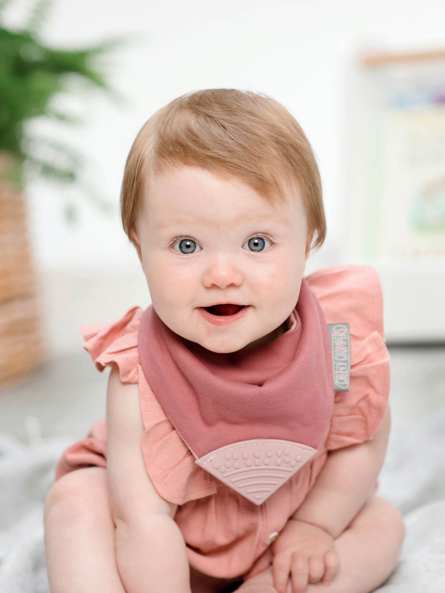 Cheeky Chompers Rainbow Rose Teething Dribble Bib - Image 5 of 6