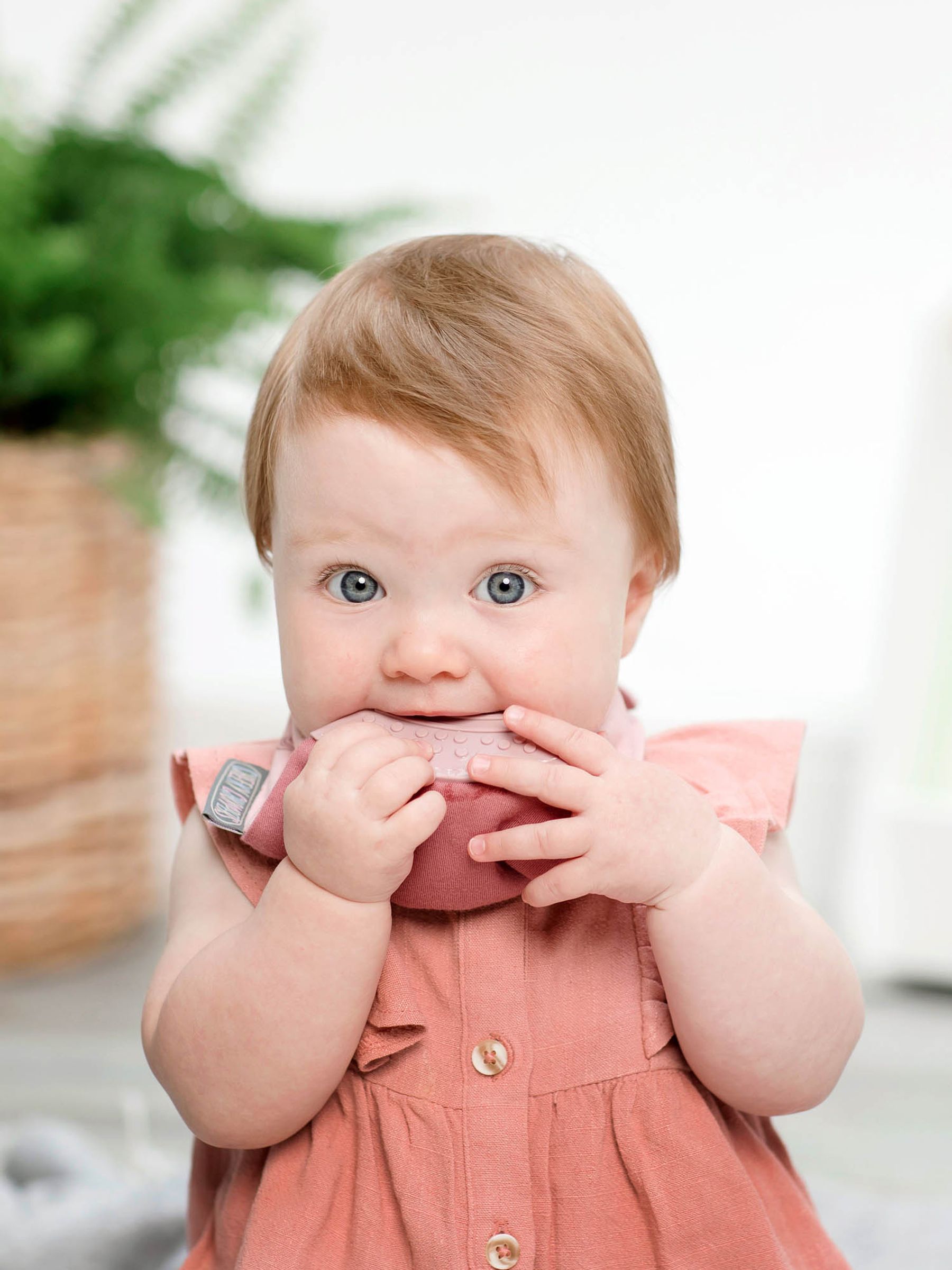 Cheeky Chompers Rainbow Rose Teething Dribble Bib - Image 6 of 6