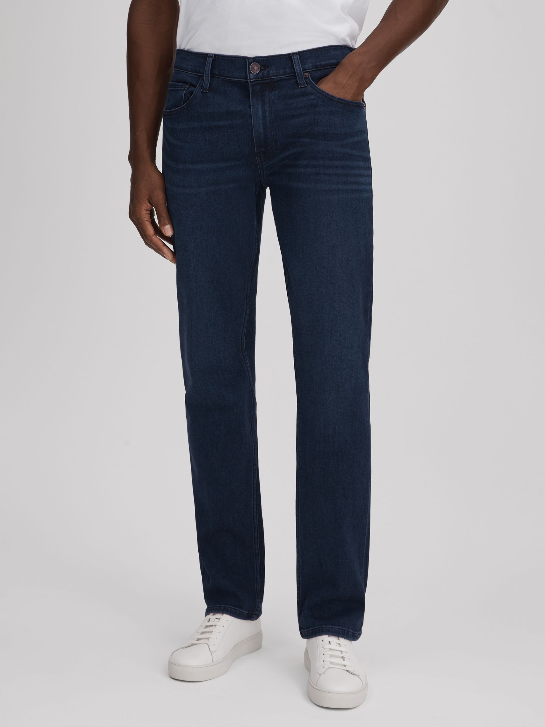 Paige Regular Fit Straight Leg Jeans in Damon - Image 1 of 5