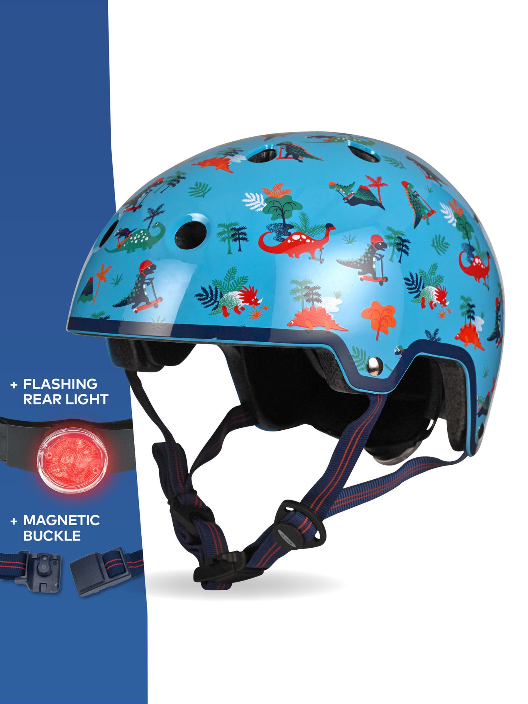 Blue Micro Scooter Deluxe Dino Helmet Medium - Image 2 of 2