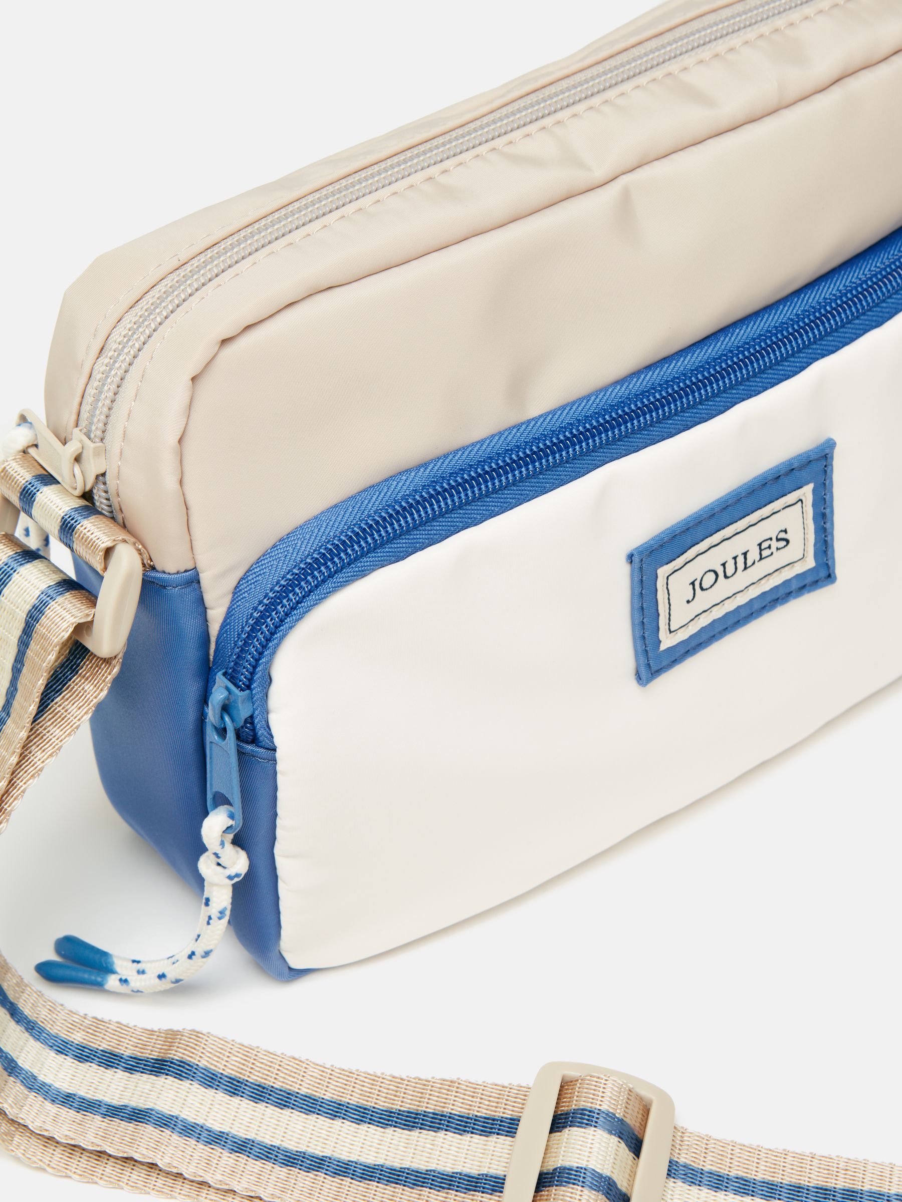 Marlow Cream/Blue Lightweight Cross Body Bag - Image 6 of 7