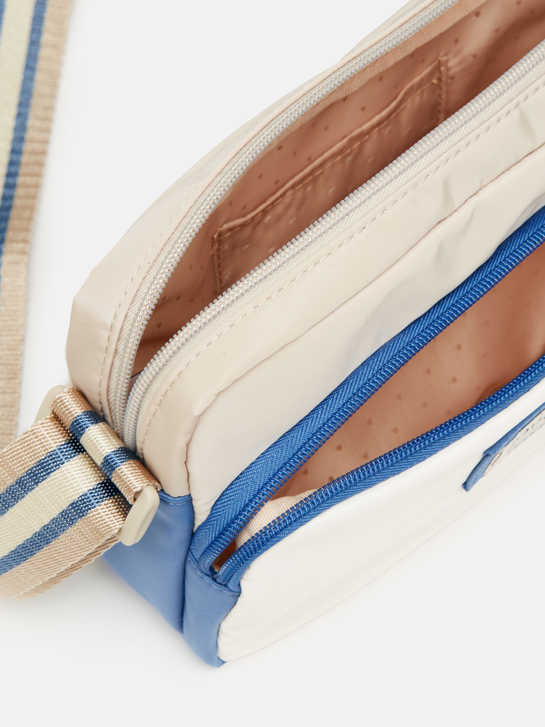 Marlow Cream/Blue Lightweight Cross Body Bag - Image 7 of 7