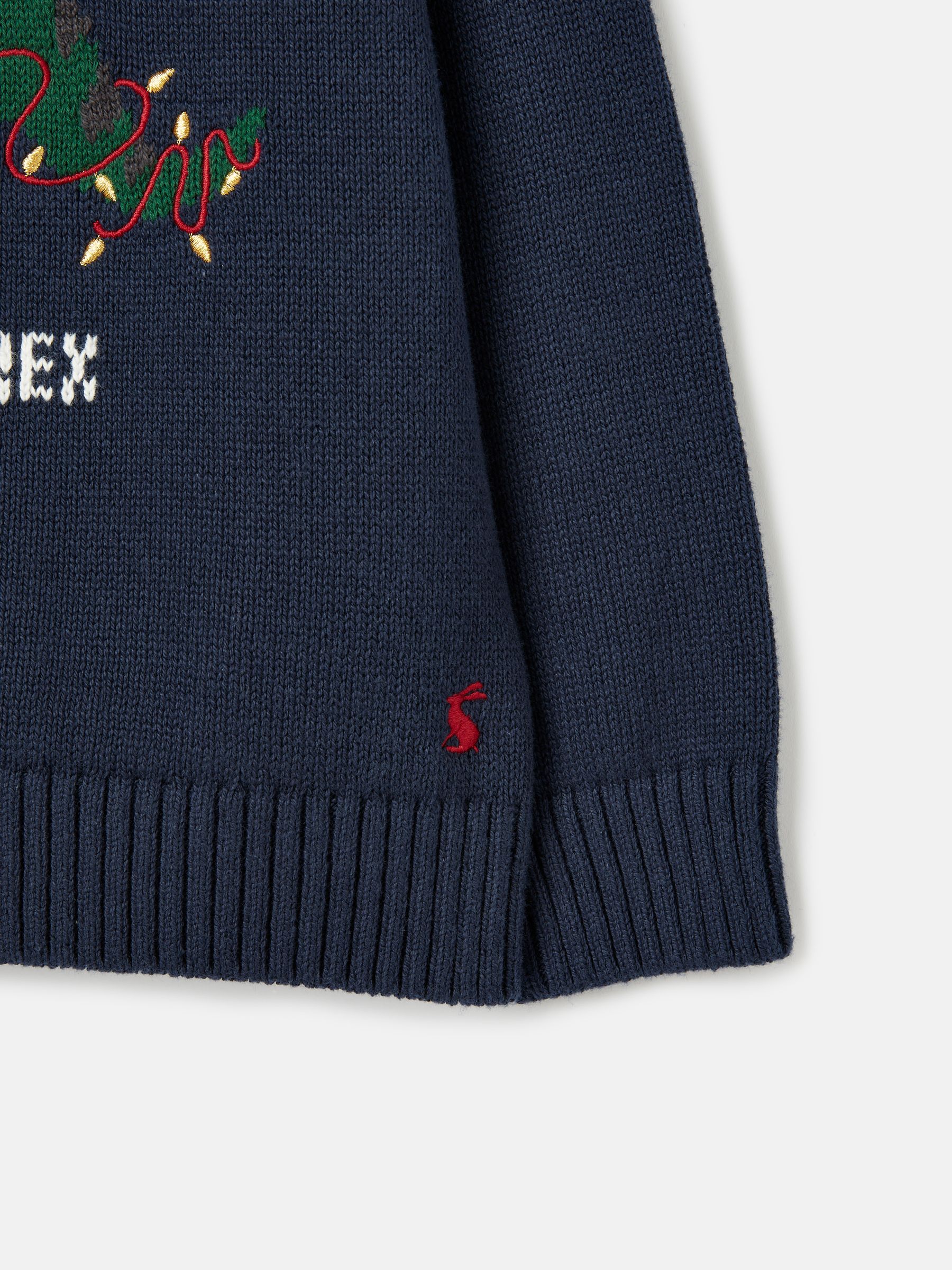 The Cracking Knit Navy Blue Festive Knitted Jumper - Image 4 of 5