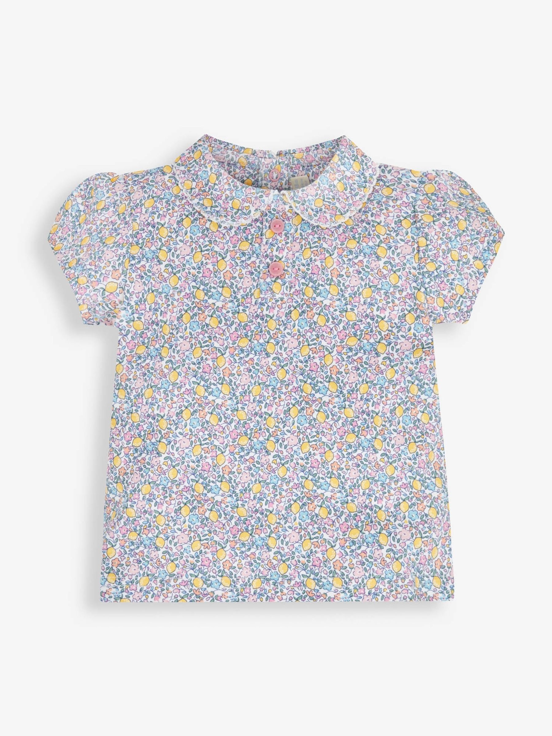 Lemon Ditsy Print Peter Pan Collar T-Shirt - Image 1 of 3