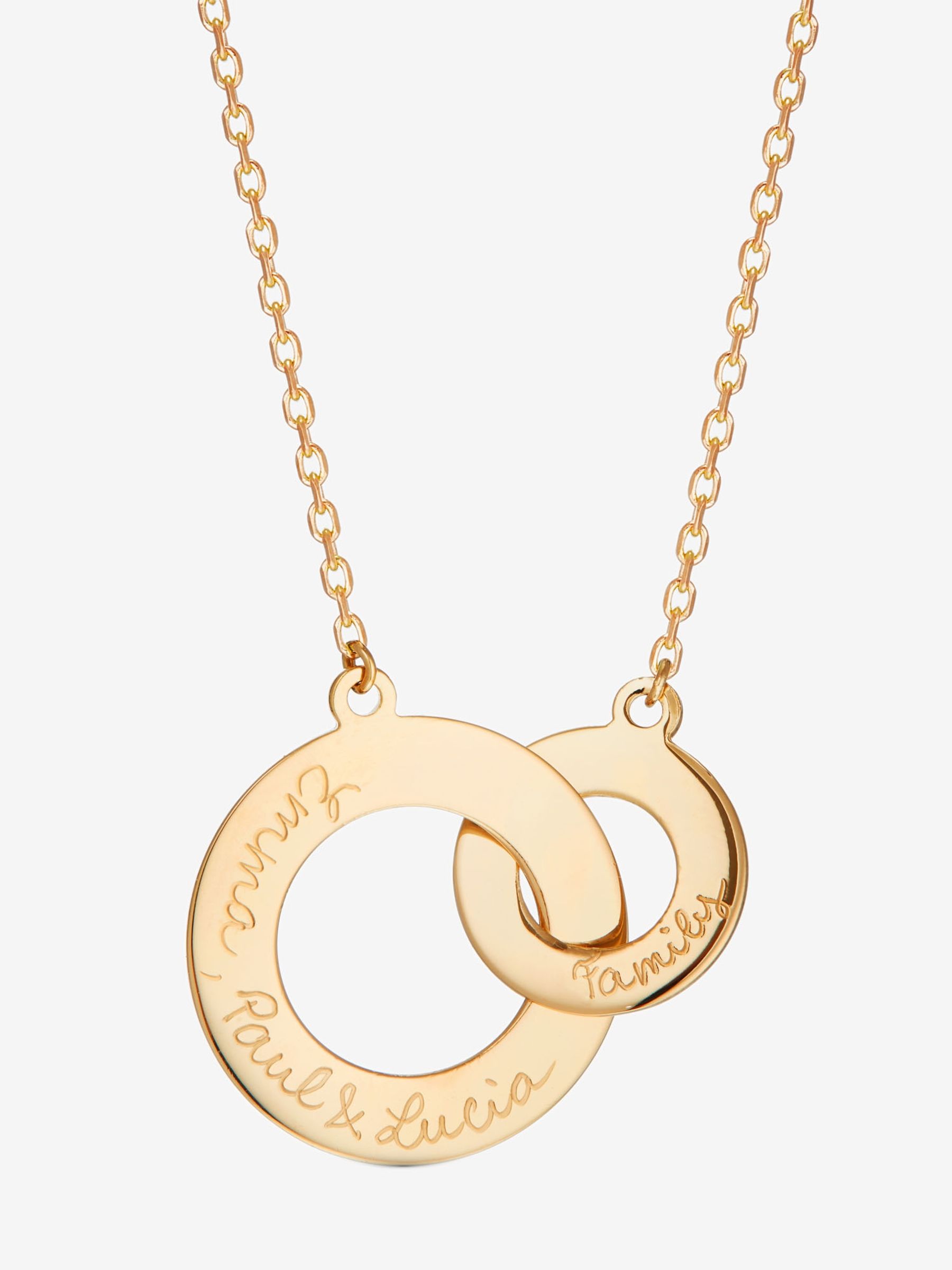 18k Gold Plated Merci Maman Personalised Intertwined Necklace - Image 1 of 1