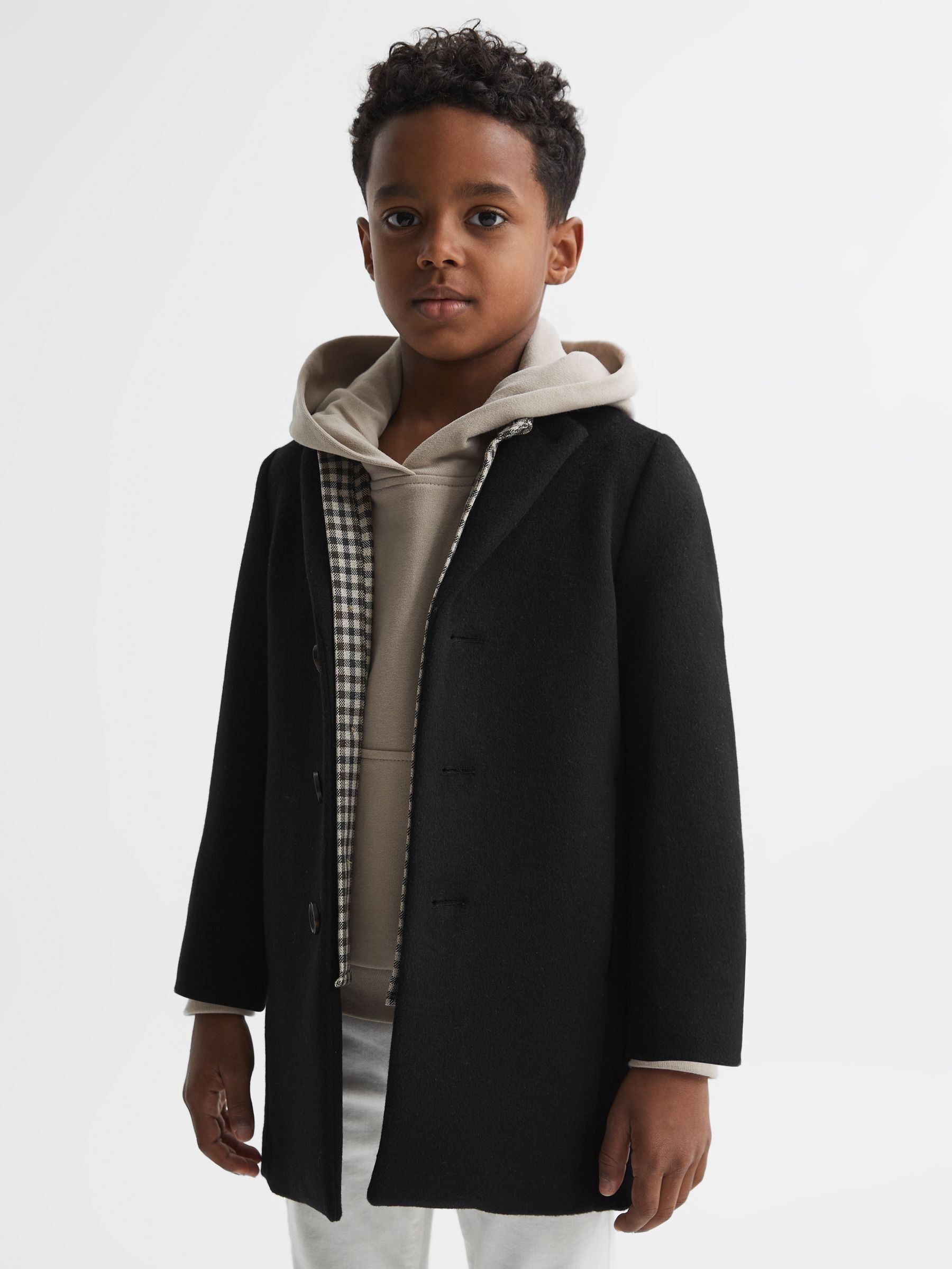 13-14 yrs Single Breasted Overcoat in Black - Image 2 of 7