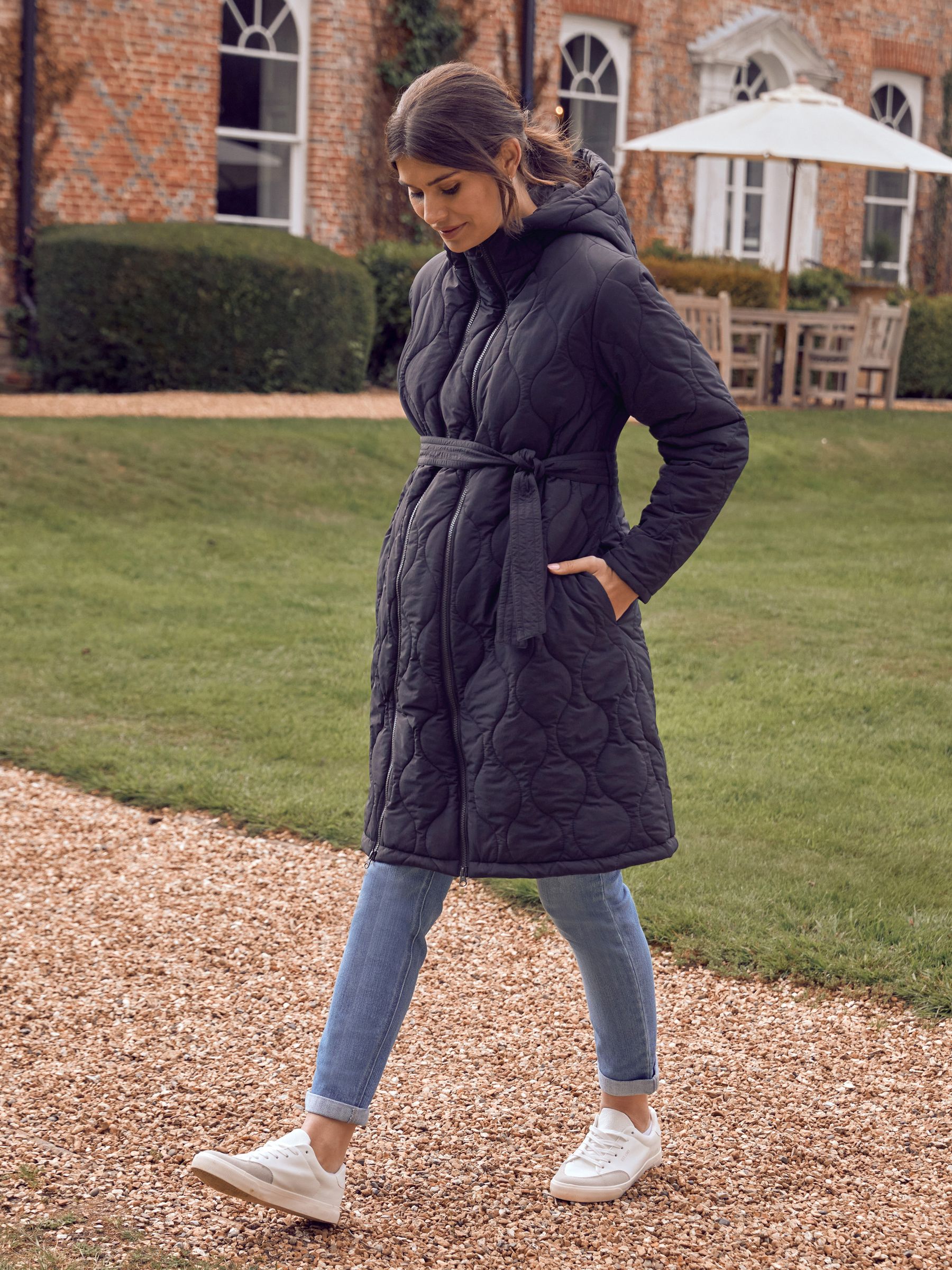 Khaki Green 2-in-1 Quilted Maternity Puffer Coat - Image 6 of 6