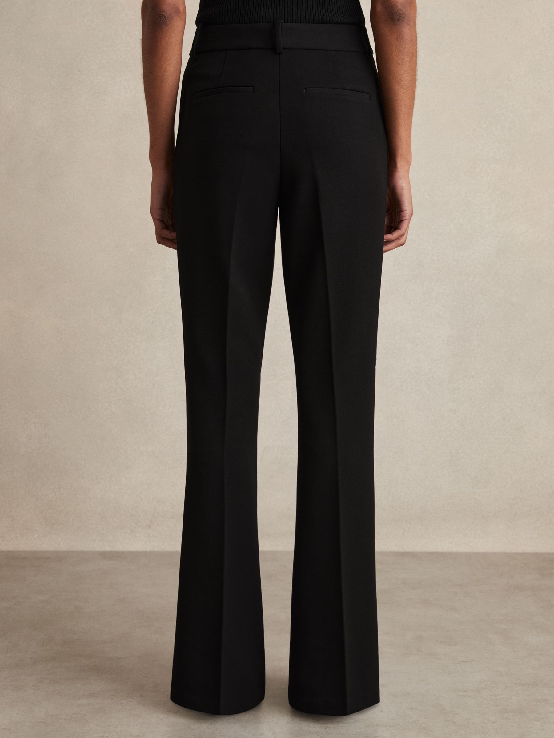 Flared Suit Trousers in Black - image 5