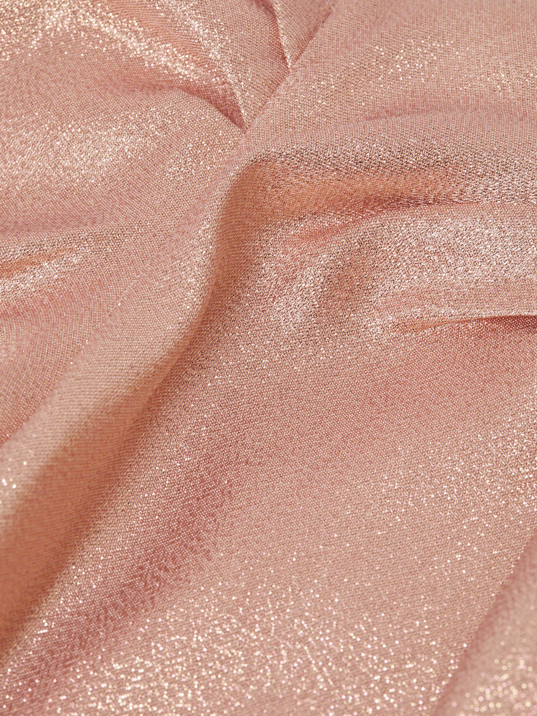9-14 yrs Metallic Puff Sleeve Dress in Pink - Image 6 of 6