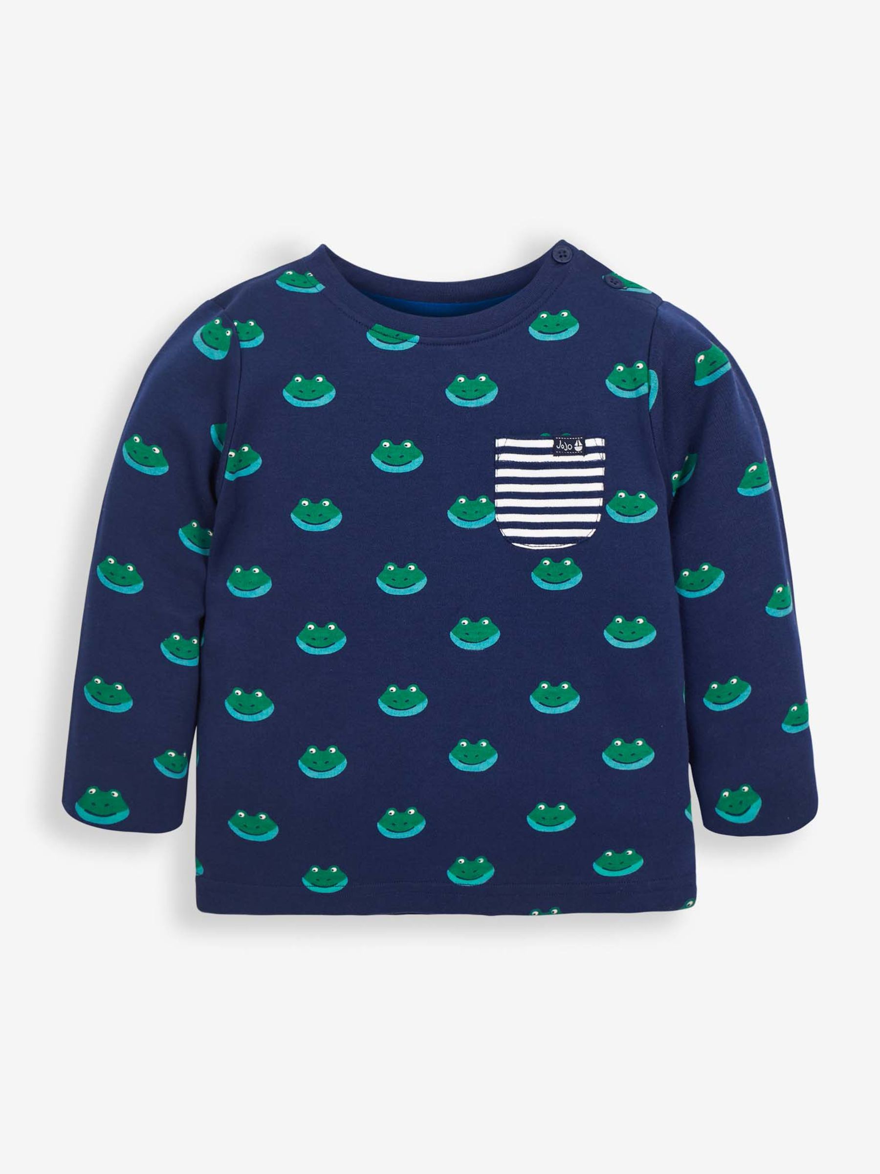 Navy Boys Frog Heads Print Top - Image 1 of 2