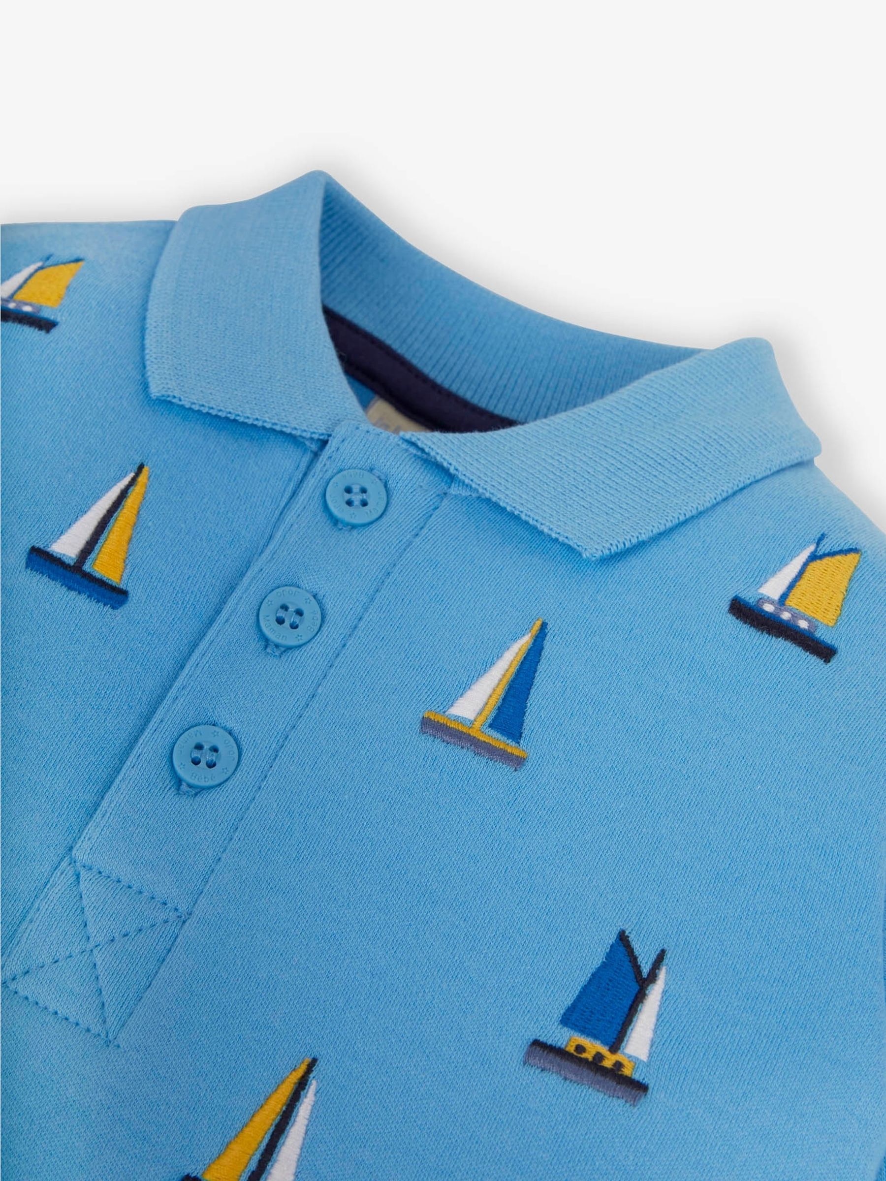 Blue Boat Embroidered Polo Shirt - Image 2 of 2