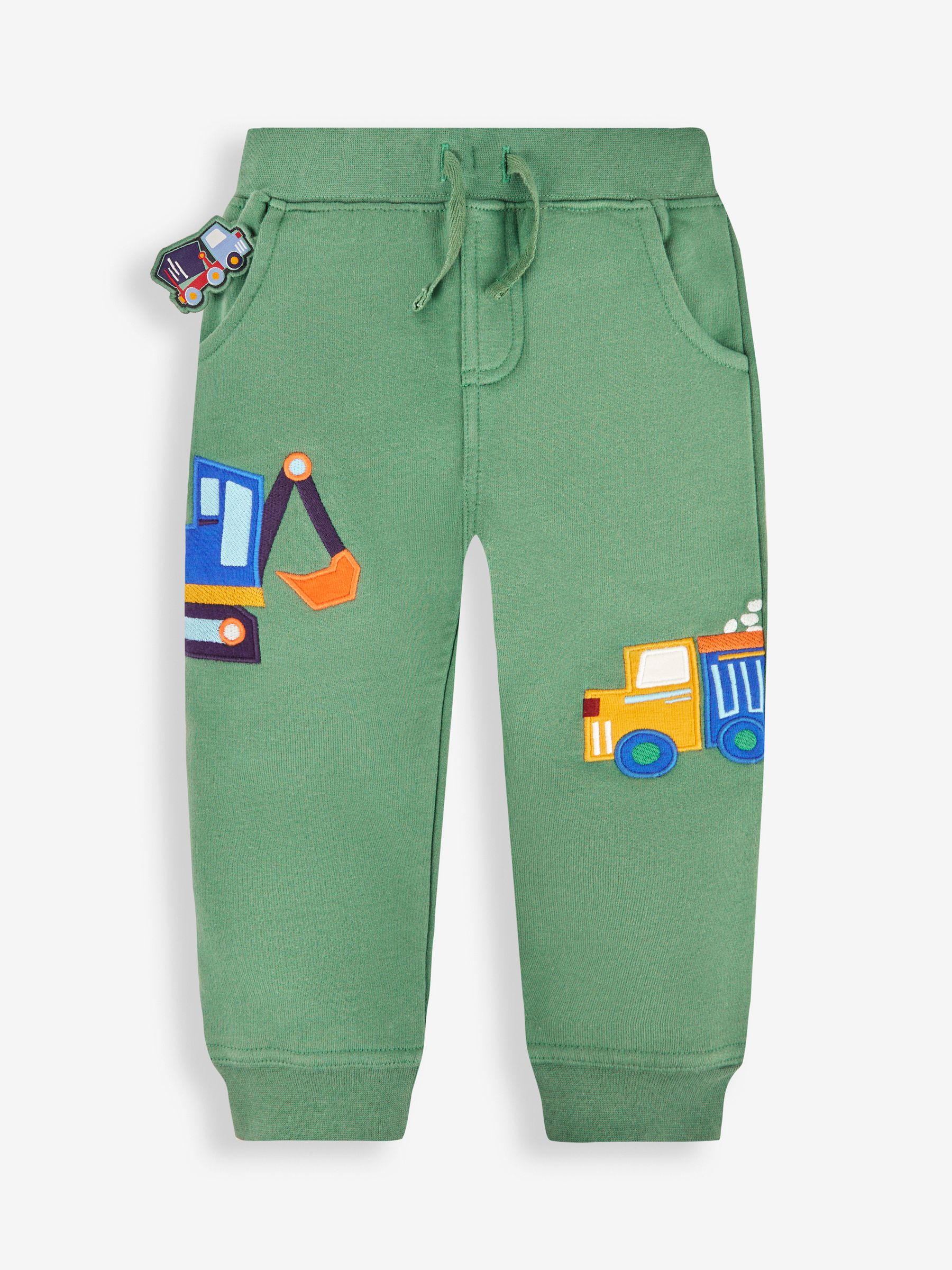 Green Digger Appliqué Joggers With Pet In Pocket - Image 1 of 3