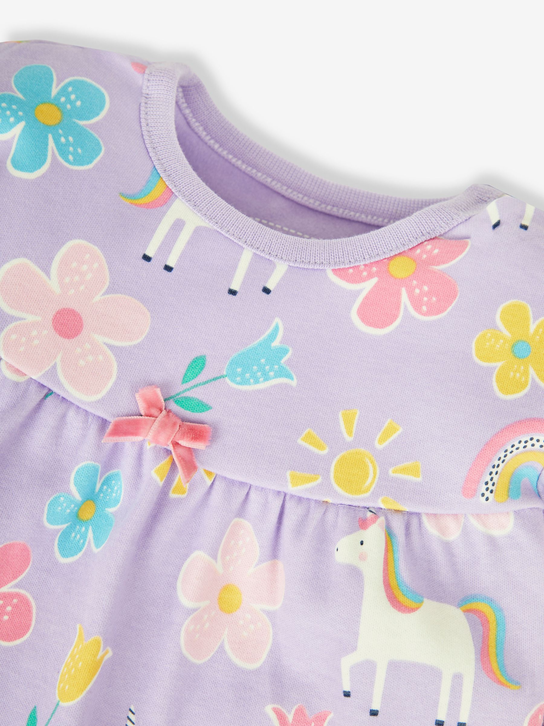 Lilac Girls' Unicorn Glow-In-The-Dark  Pyjamas - Image 8 of 9