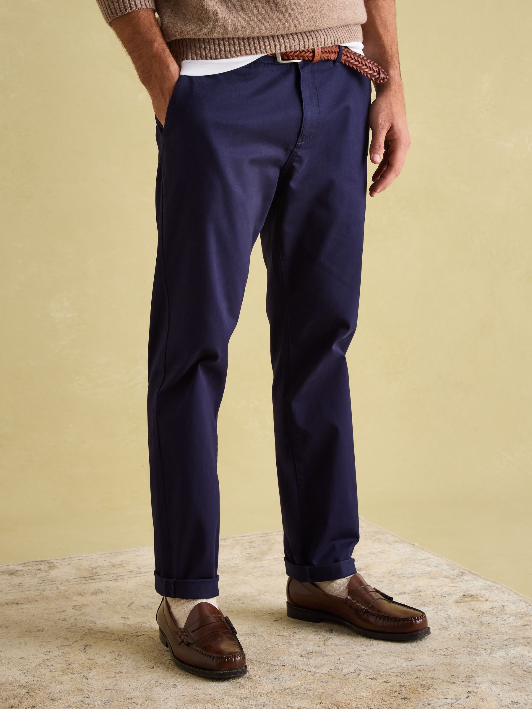 Stamford Navy Blue Slim Fit Chinos - Image 1 of 6