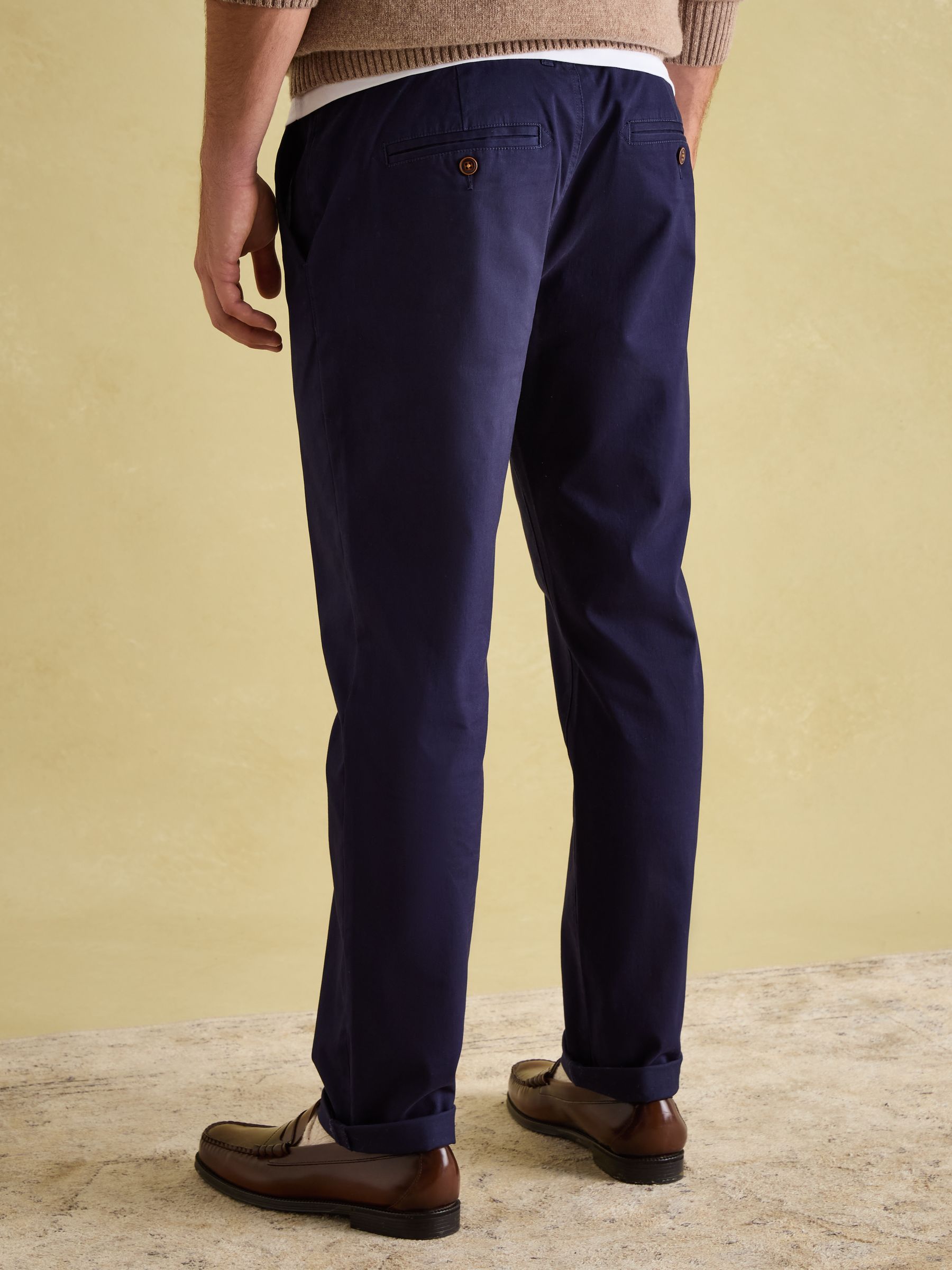 Stamford Navy Blue Slim Fit Chinos - Image 2 of 6