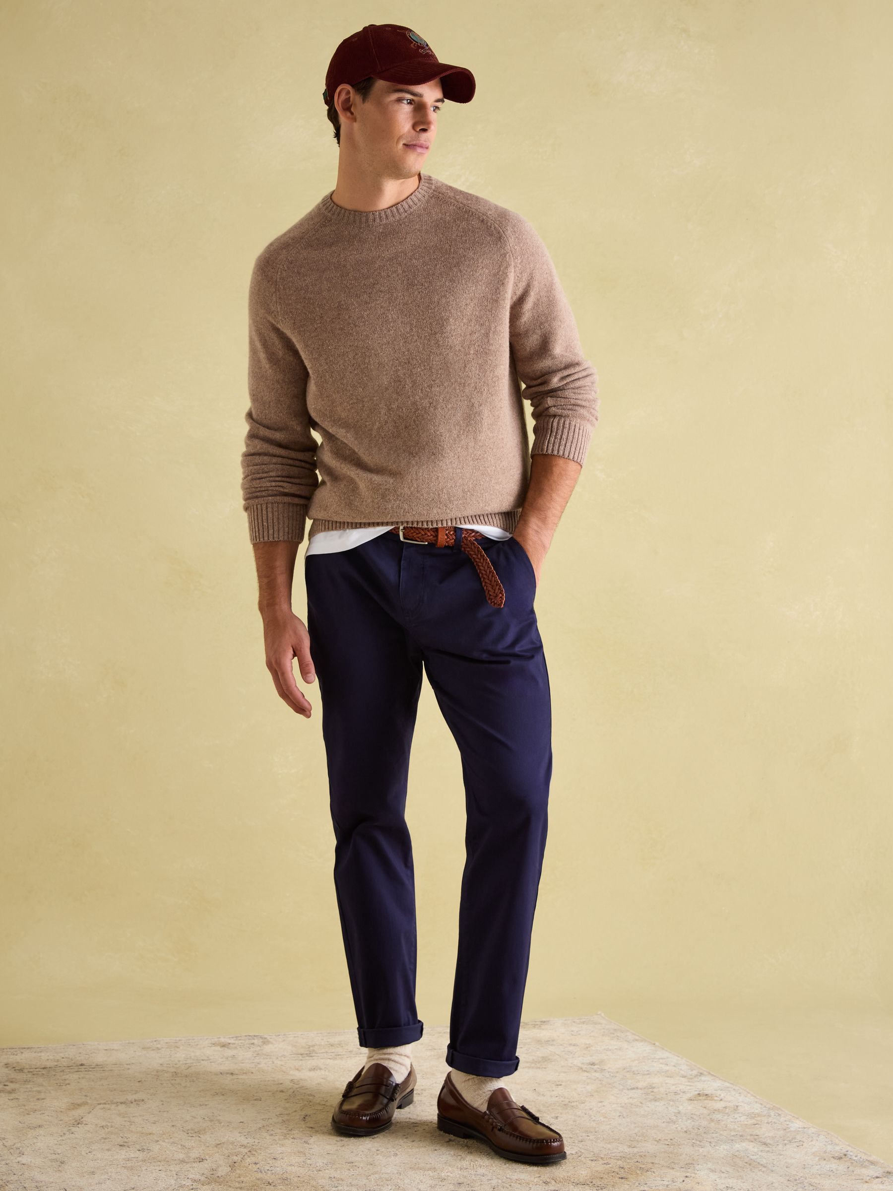 Stamford Navy Blue Slim Fit Chinos - Image 3 of 6