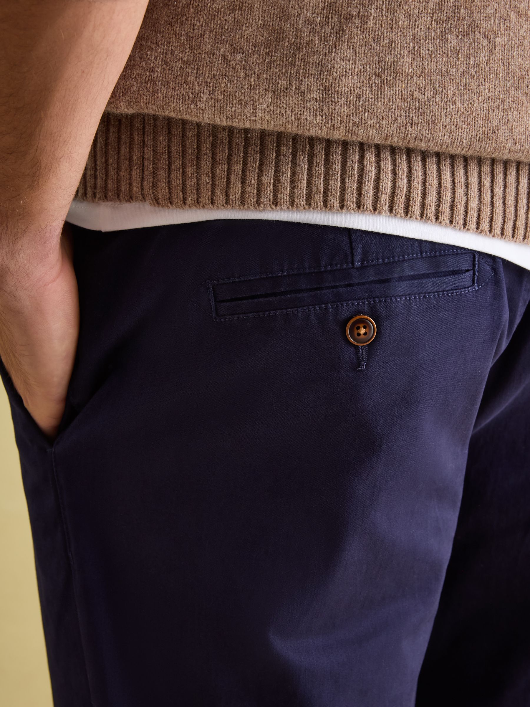 Stamford Navy Blue Slim Fit Chinos - Image 5 of 6