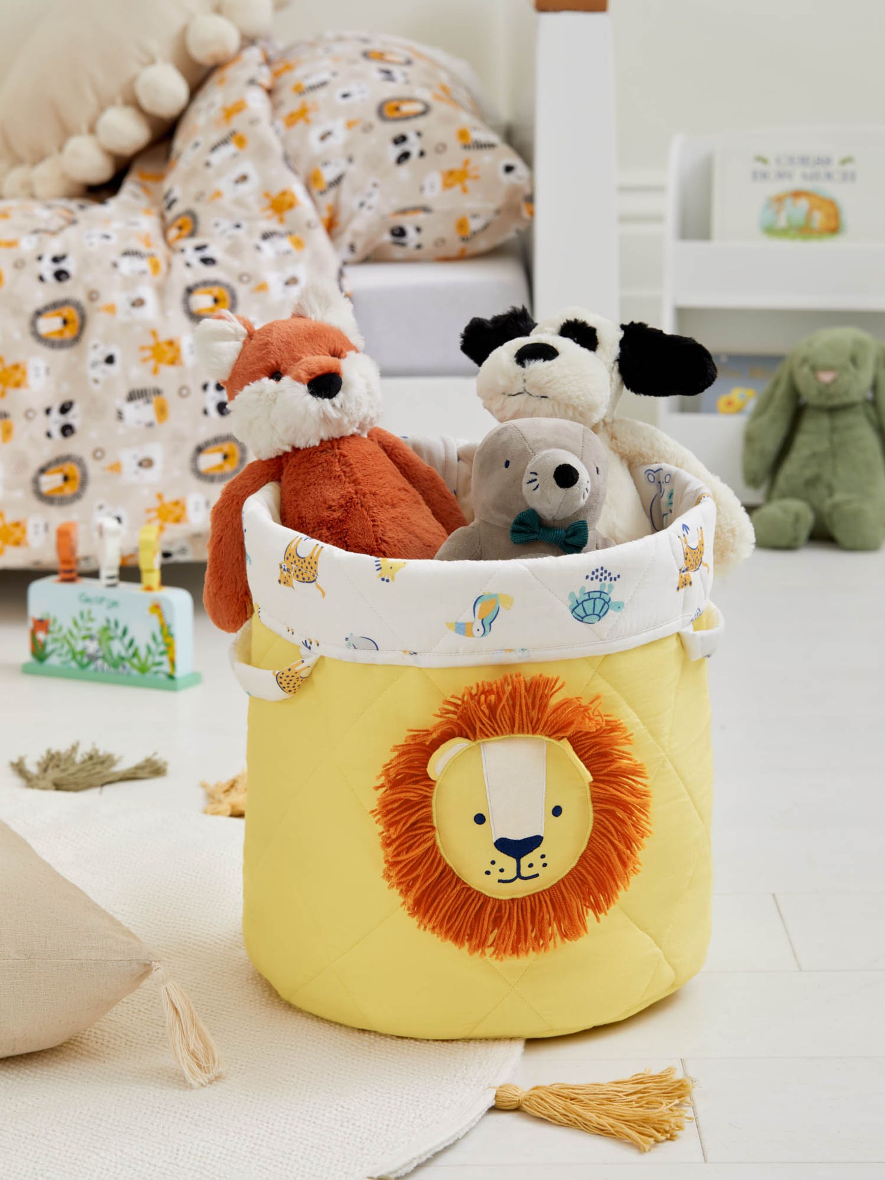 Lion Safari Soft Storage Basket in Yellow - Image 4 of 4