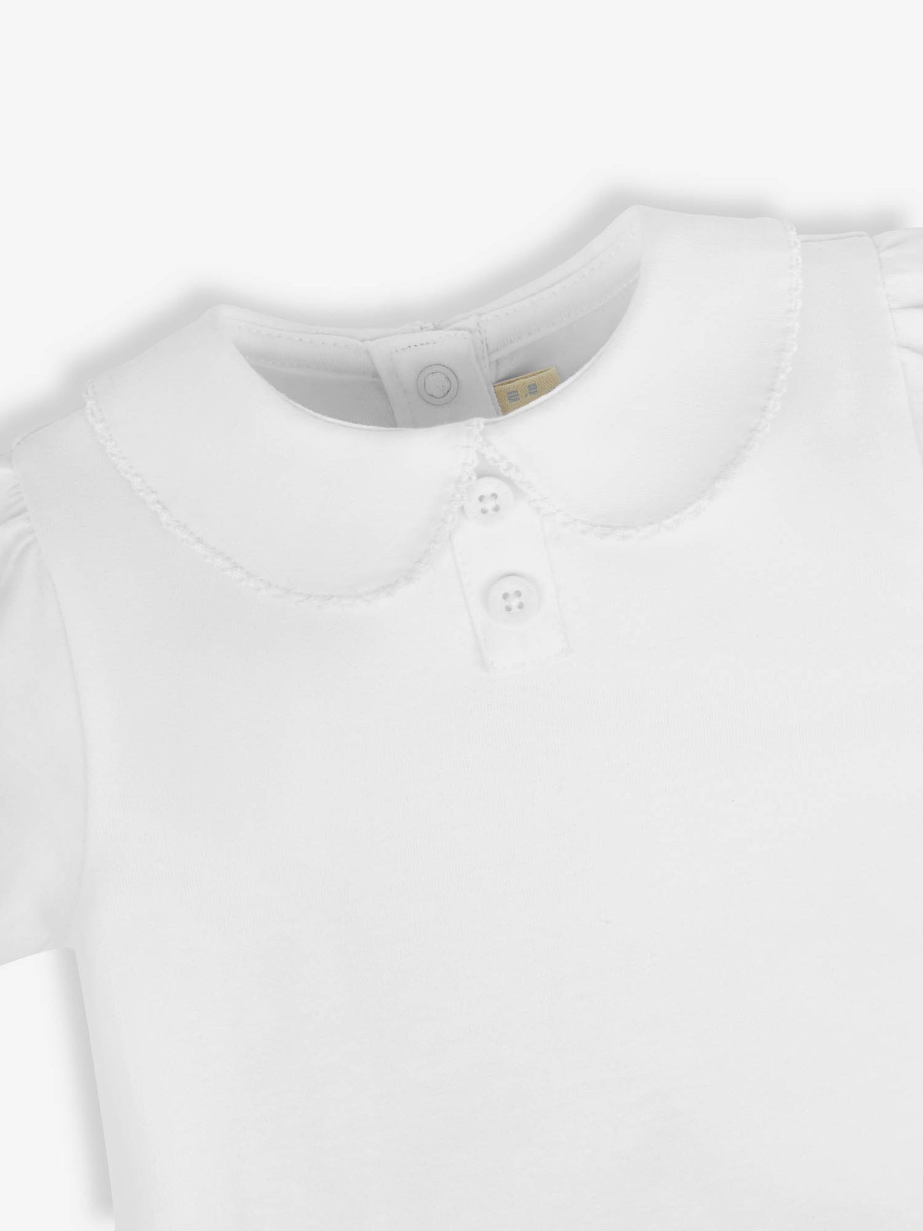White Plain Peter Pan Collar T-Shirt - Image 2 of 2